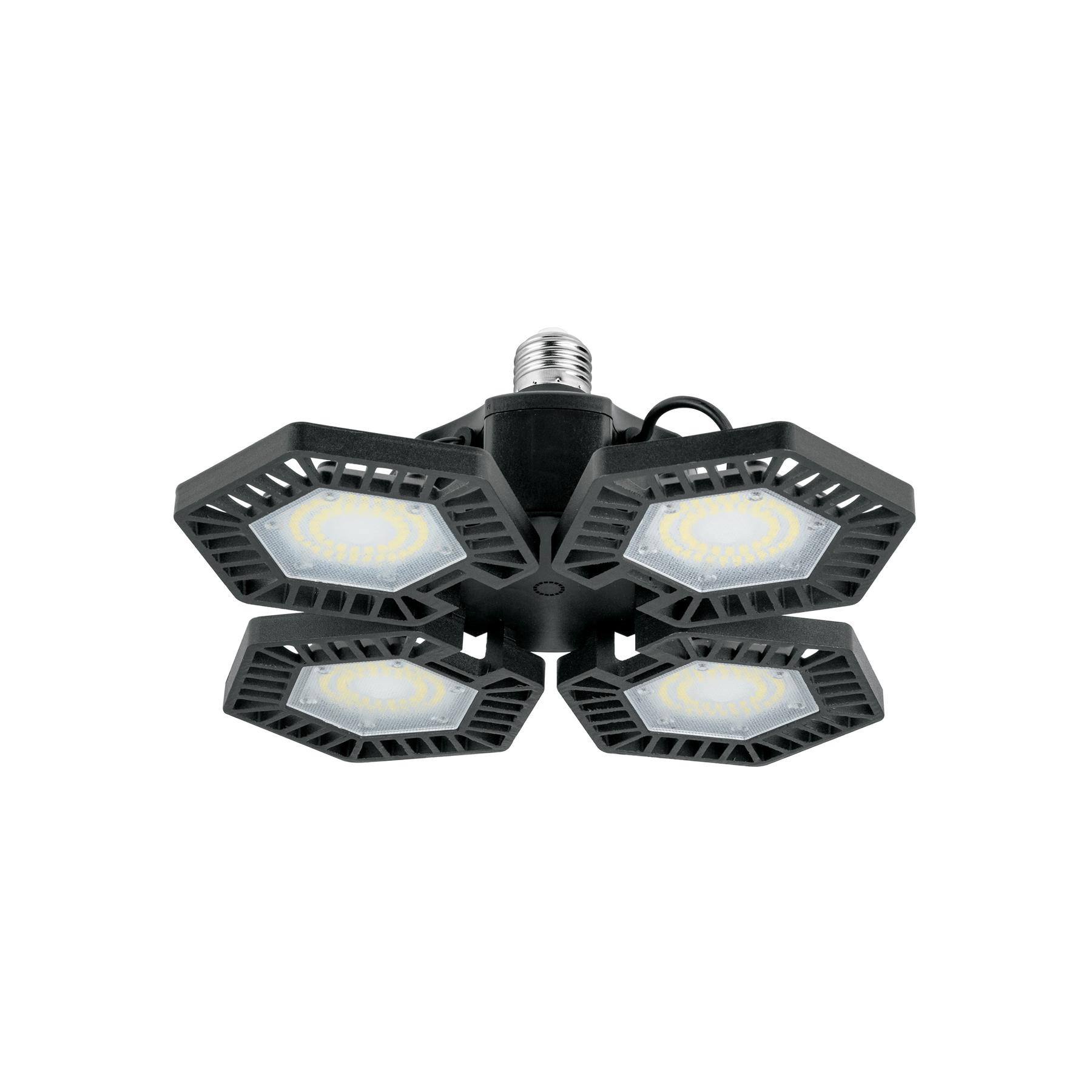 LUMINARIO DE LED 100 W, ALUMINIO CON 4 PANELES ABATIBLES