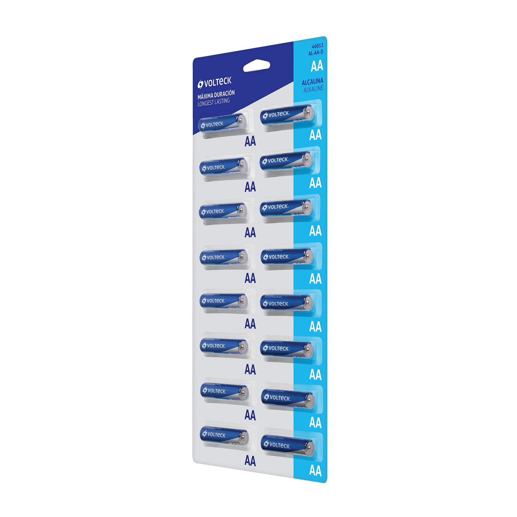 PILA ALCALINA AA, DESPACHADOR CON 16 PIEZAS, VOLTECK