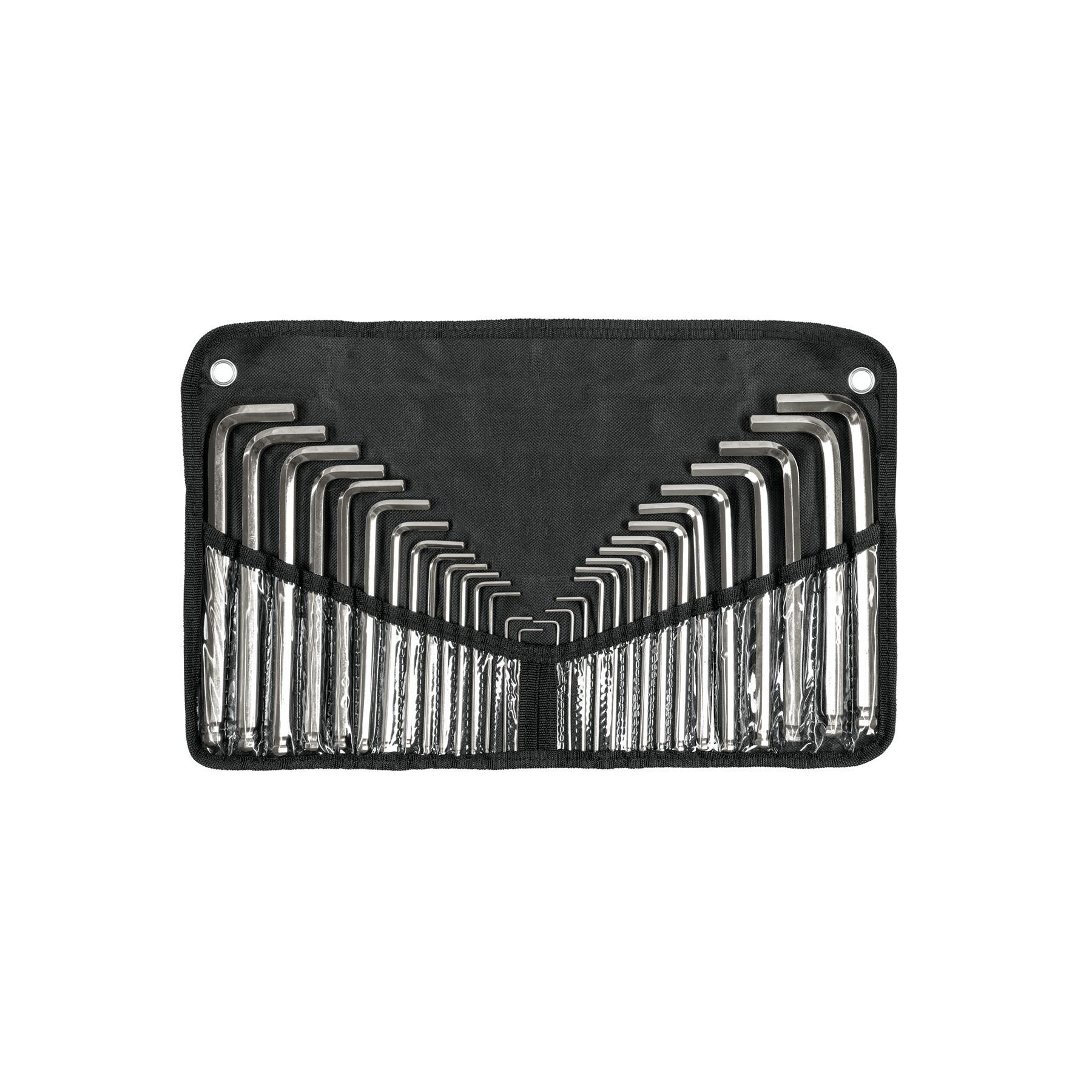 JUEGO 30 LLAVES ALLEN LARGAS STD Y MM PUNTA BOLA, ESTUCHE