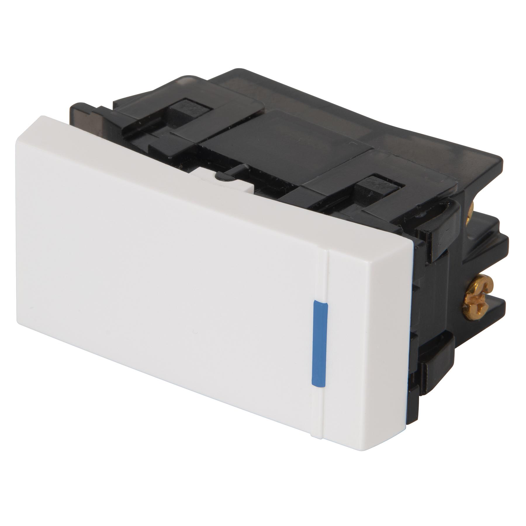 INTERRUPTOR DE 3 VÍAS, 1 MÓDULO, LÍNEA ESPAÑOLA,COLOR BLANCO