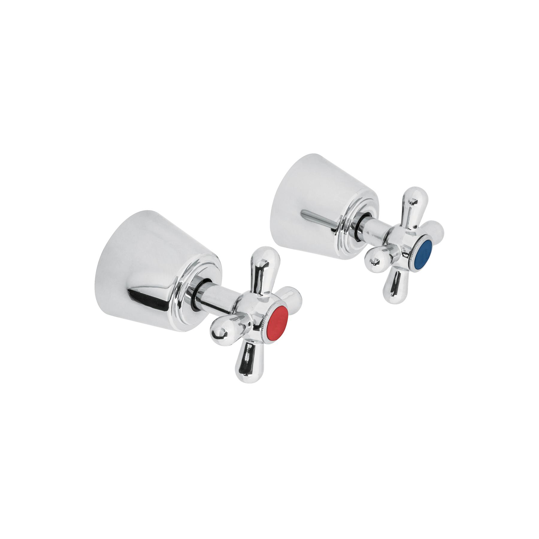 JUEGO DE 2 MANERALES GRANDES, CRUCETA, CROMO, FOSET AQUA