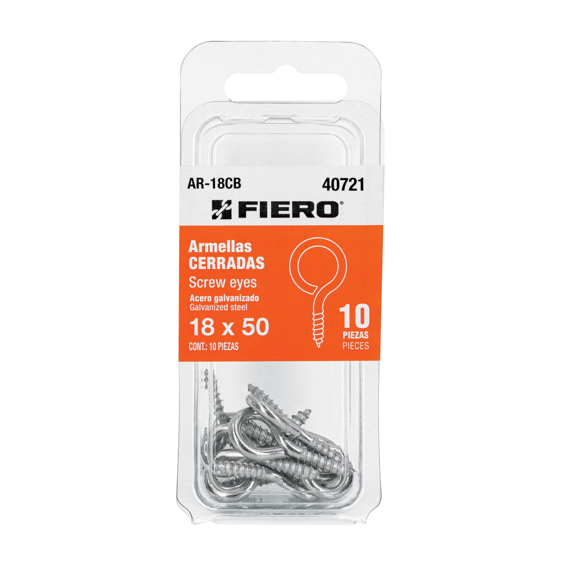 BLÍSTER CON 10 ARMELLAS CERRADAS 18X50