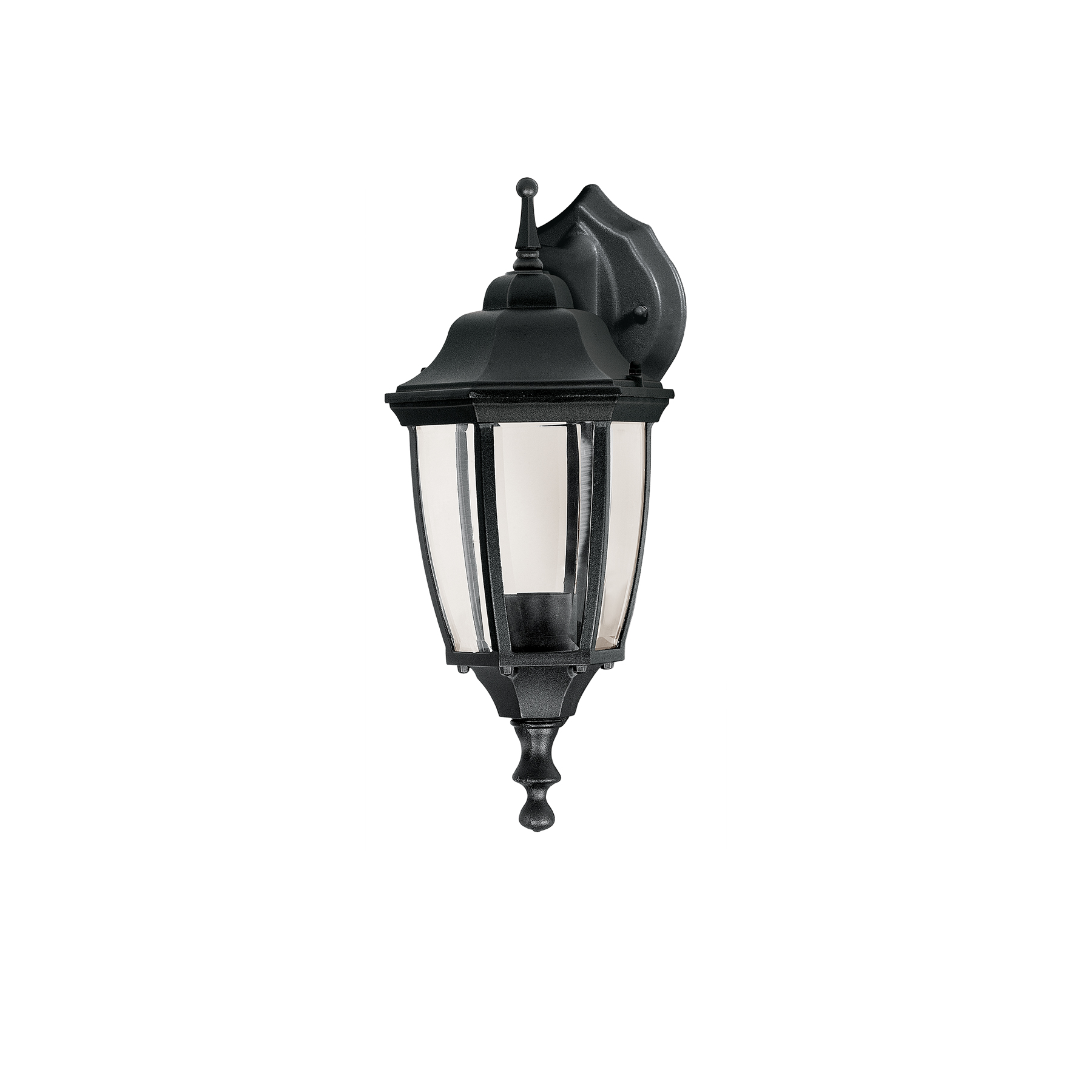 ARBOTANTE TIPO FAROL SUSPENDIDO NEGRO, LÁMPARA NO INCLUIDA