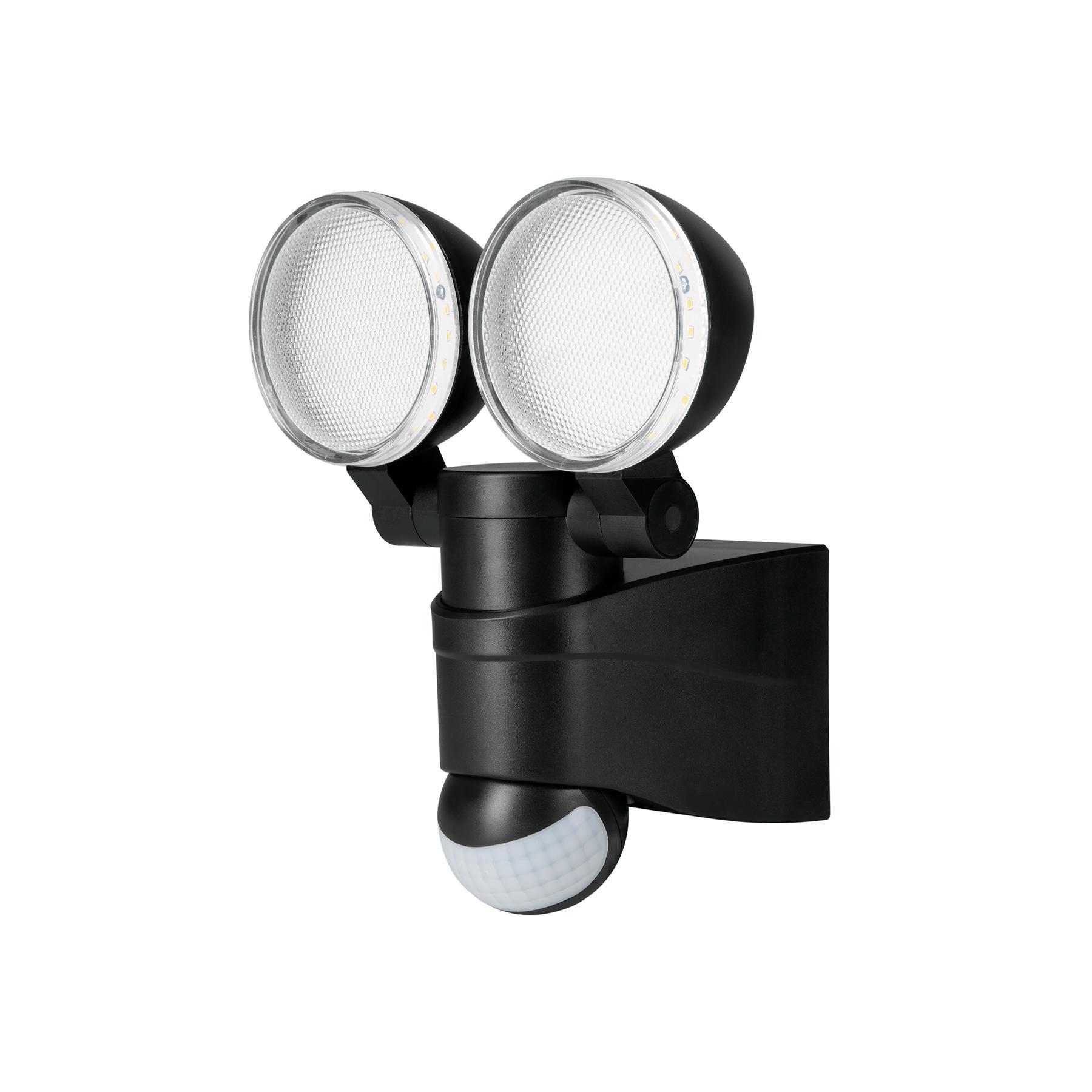 ARBOTANTE LED 12 W NEGRO CON SENSOR DE MOVIMIENTO, VOLTECK