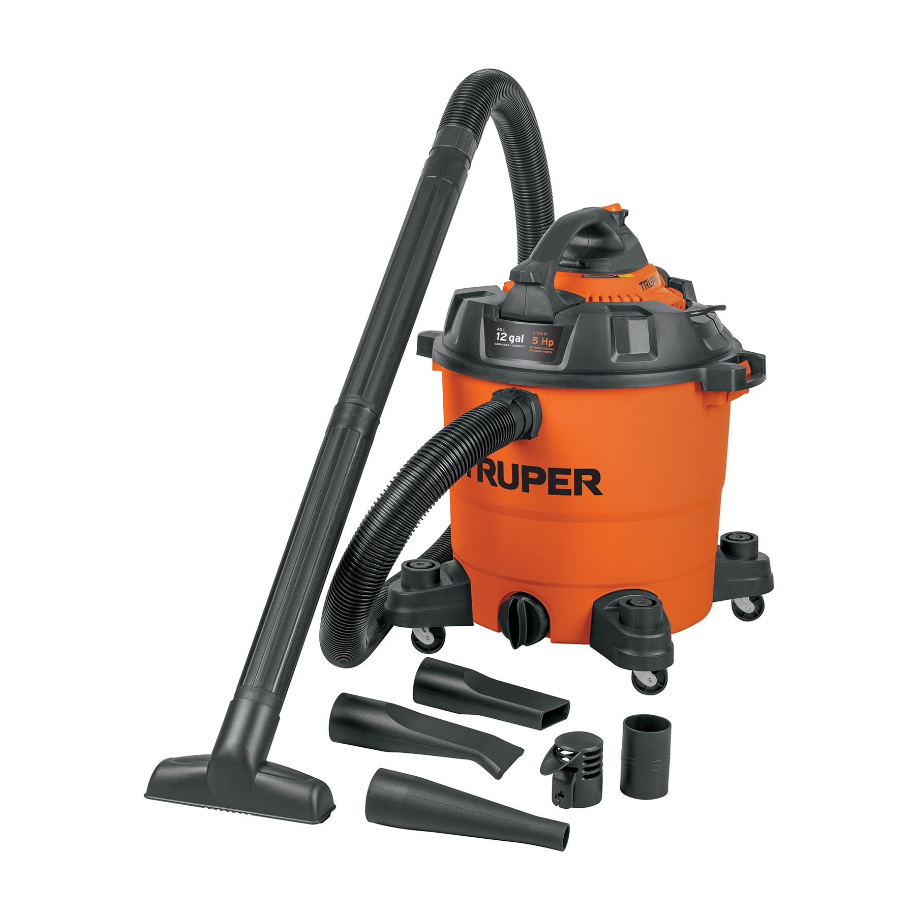 ASPIRADORA/SOPLADORA DE SÓLIDOS Y LÍQUIDOS 12 GAL, PLÁSTICA