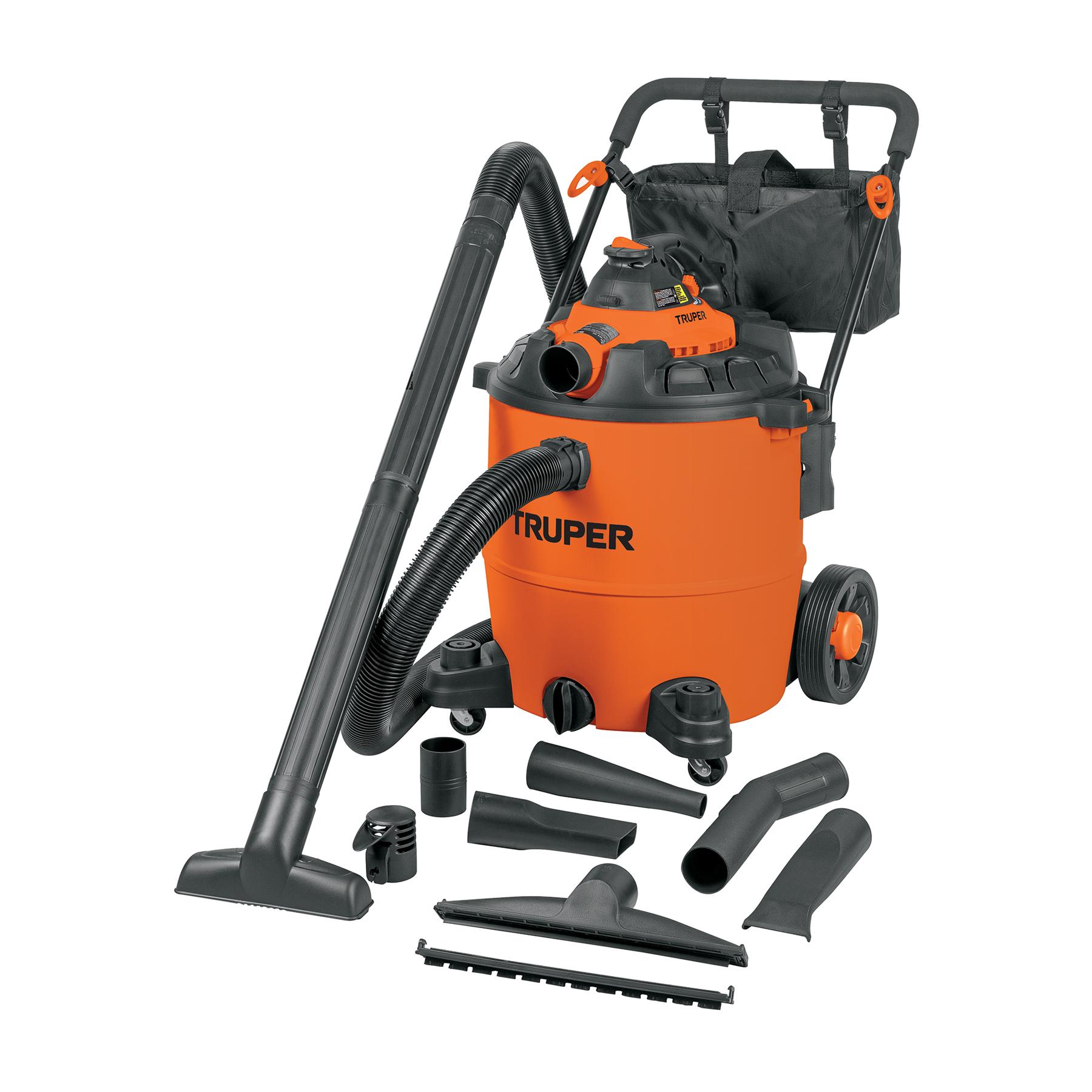 ASPIRADORA/SOPLADORA PLÁSTICA 16GAL SÓLIDOS-LÍQUIDOS, TRUPER