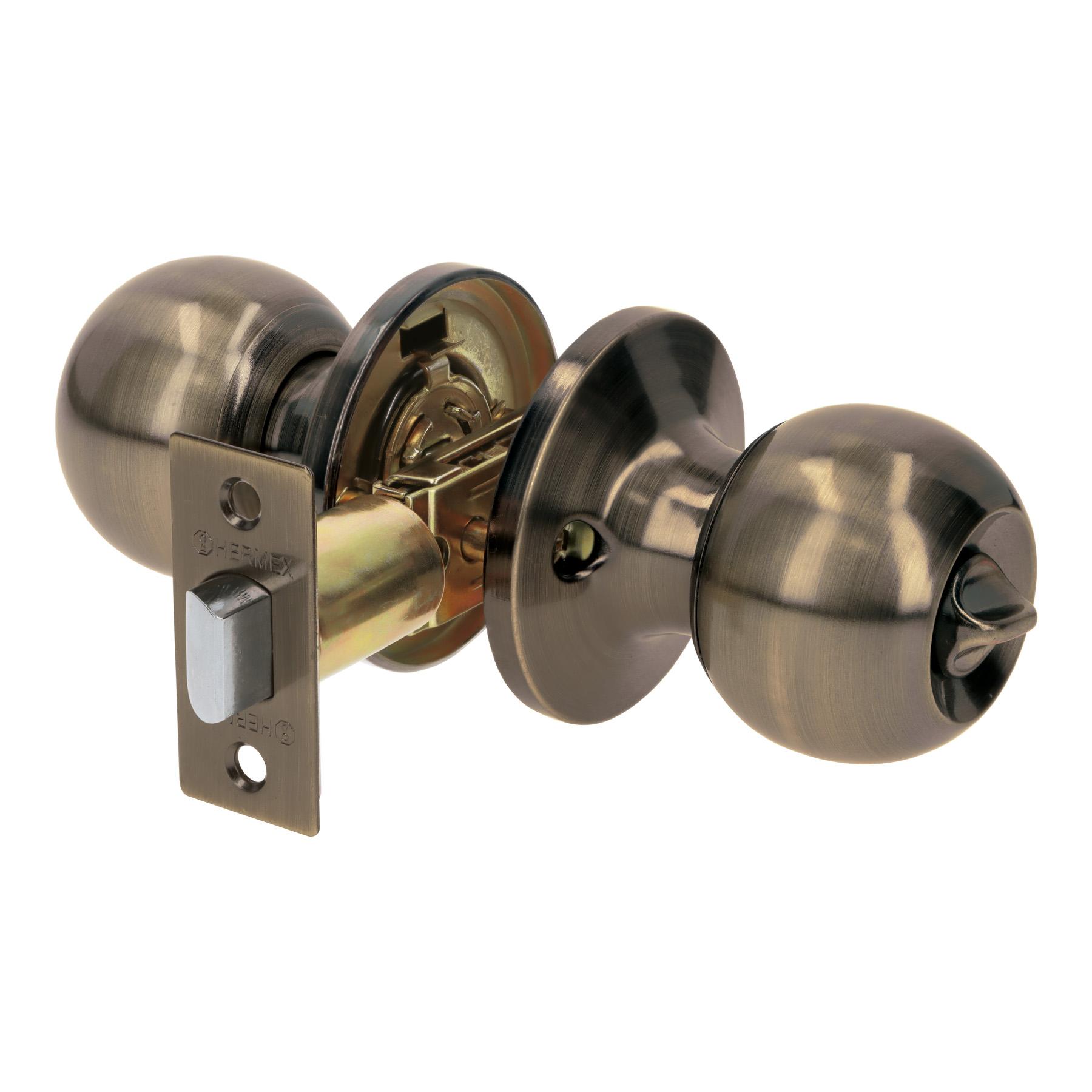 CERRADURA ESFERA TUBULAR, BAÑO, ANTIGUO, BLÍSTER, BASIC