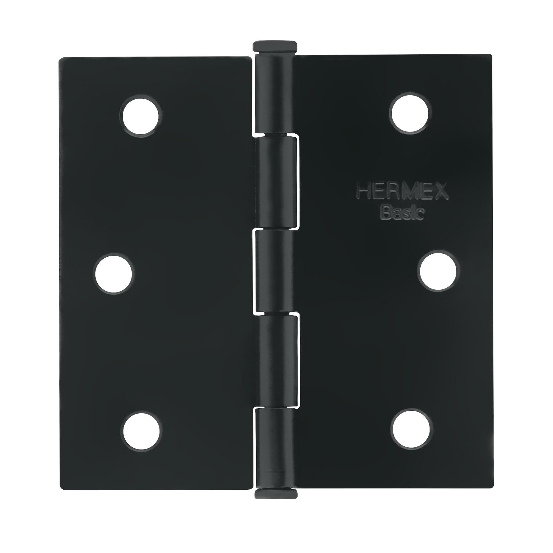 "BISAGRA CUADRADA DE ACERO 2-1/2""ACABADO NEGRO, CABEZA PLANA"