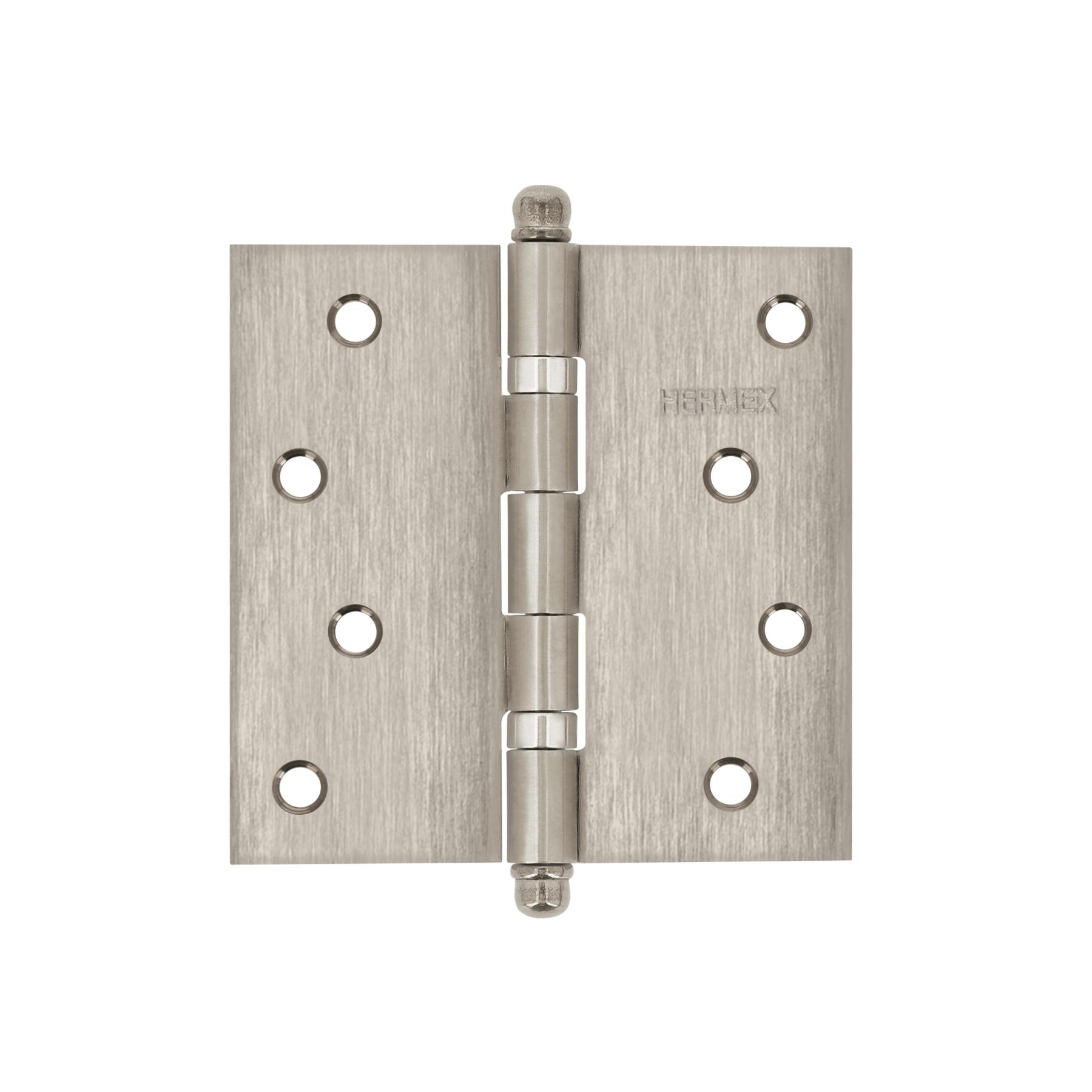 BISAGRA CUADRADA 4' ACERO INOX, CABEZA REDONDA, HERMEX