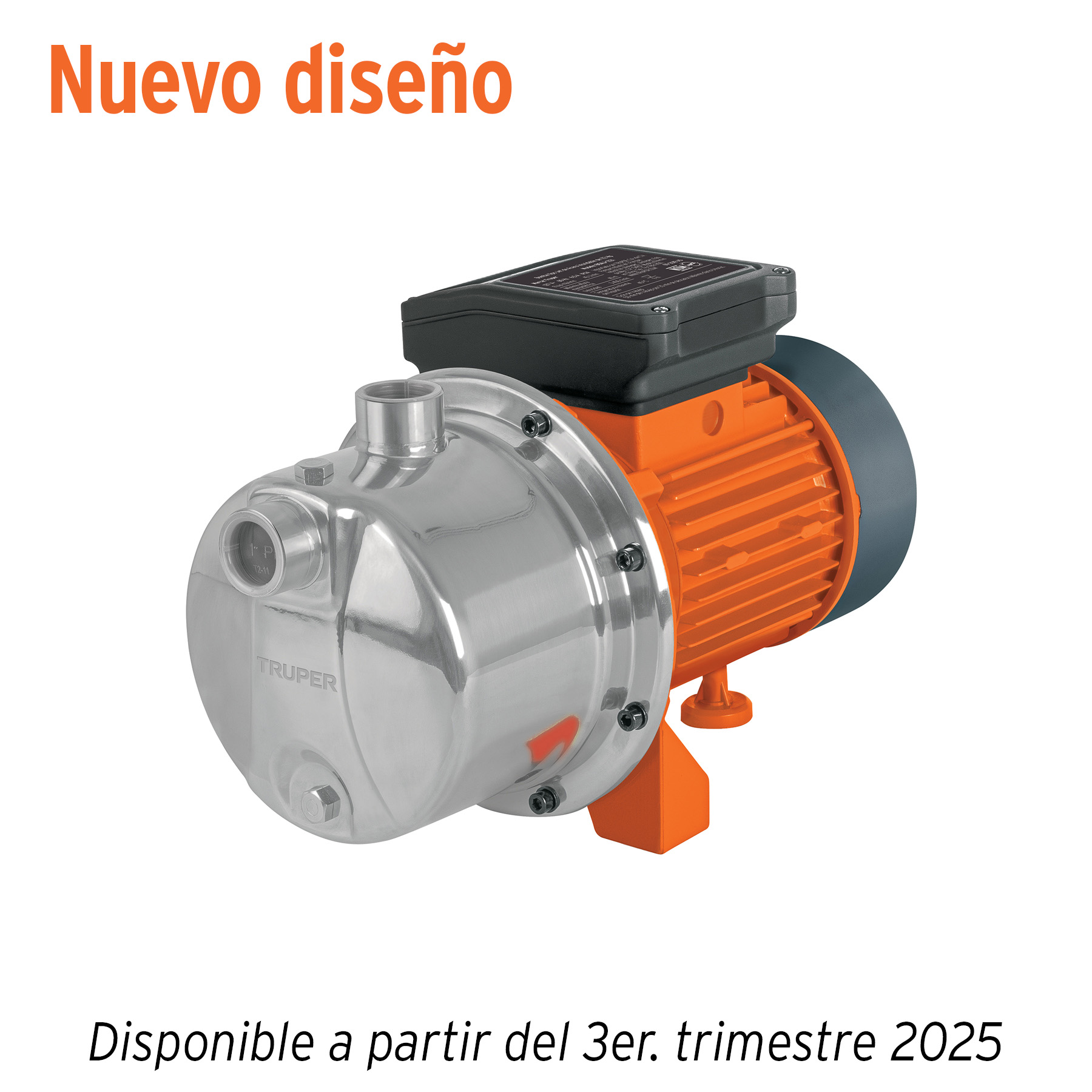 BOMBA ELÉCTRICA TIPO JET PARA AGUA,ACERO INOXIDABLE,1-1/2 HP