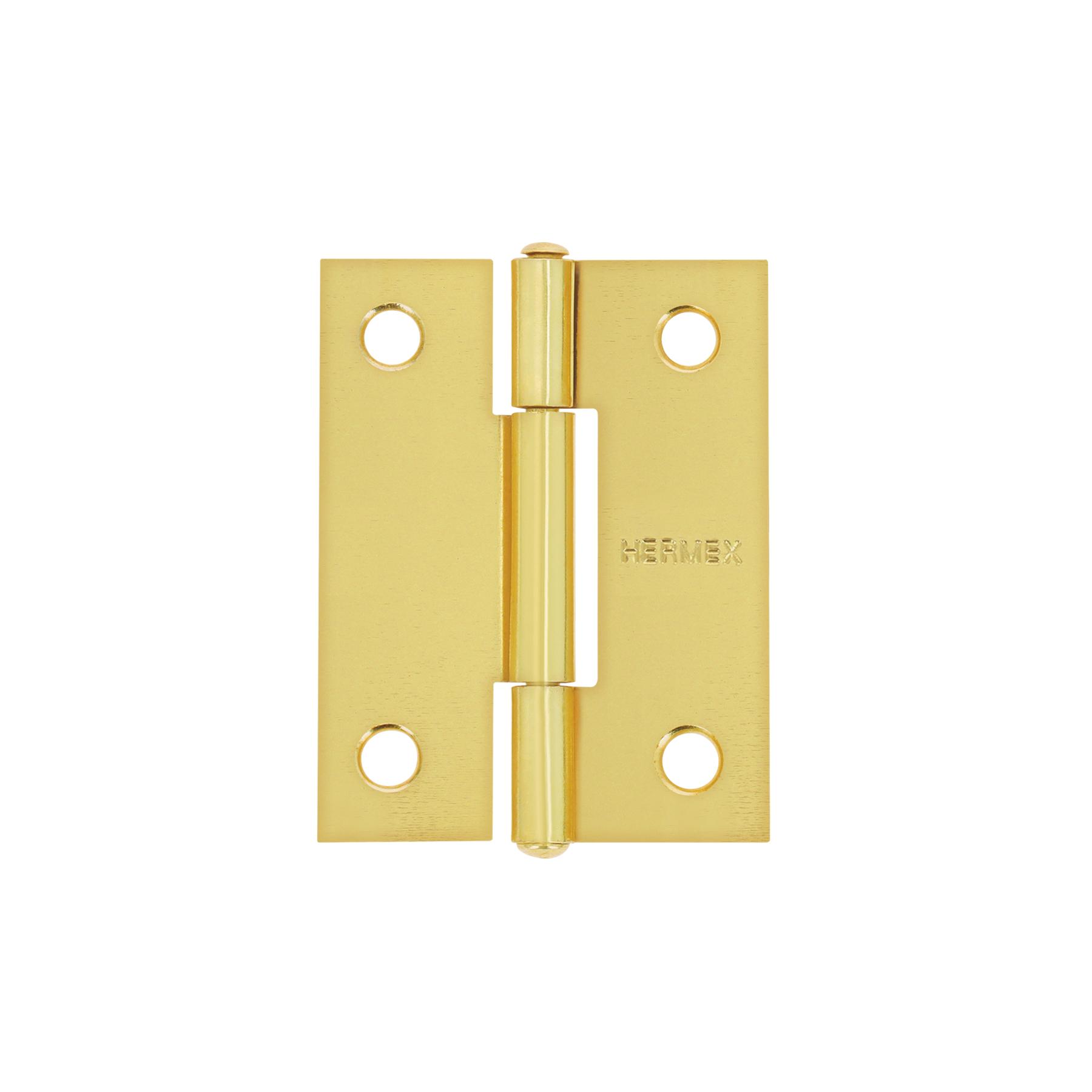 BISAGRA RECTANGULAR 2' ACERO LATONADO, HERMEX