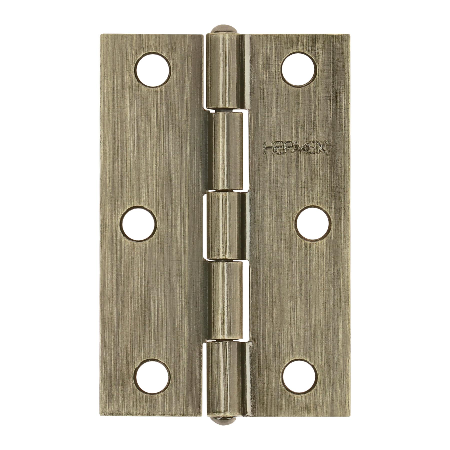 "BISAGRA RECTANGULAR DE ACERO 2-1/2"" ACABADO LATÓN ANTIGUO"