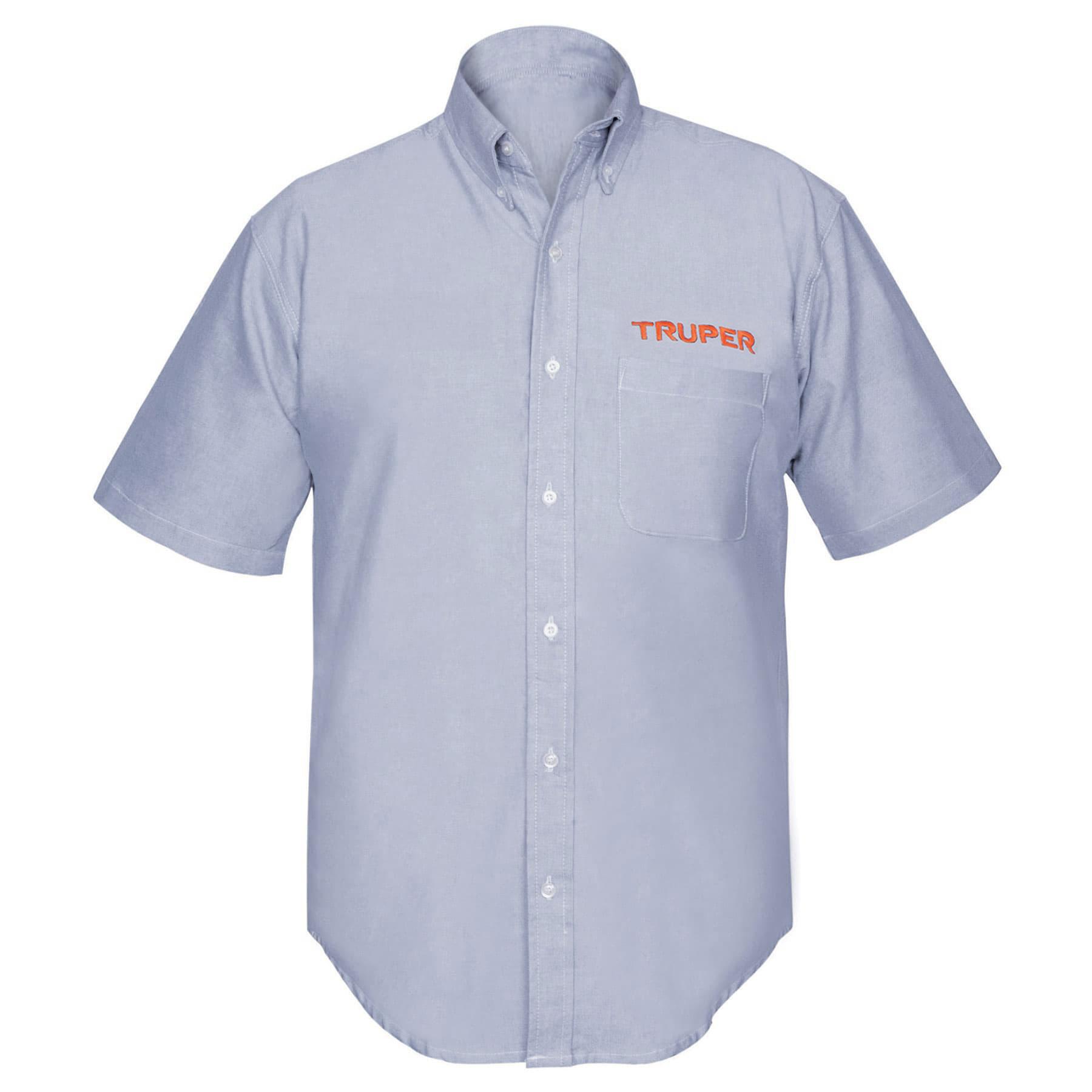 CAMISA AZUL PARA CABALLERO, MANGA CORTA, TALLA EEG, TRUPER