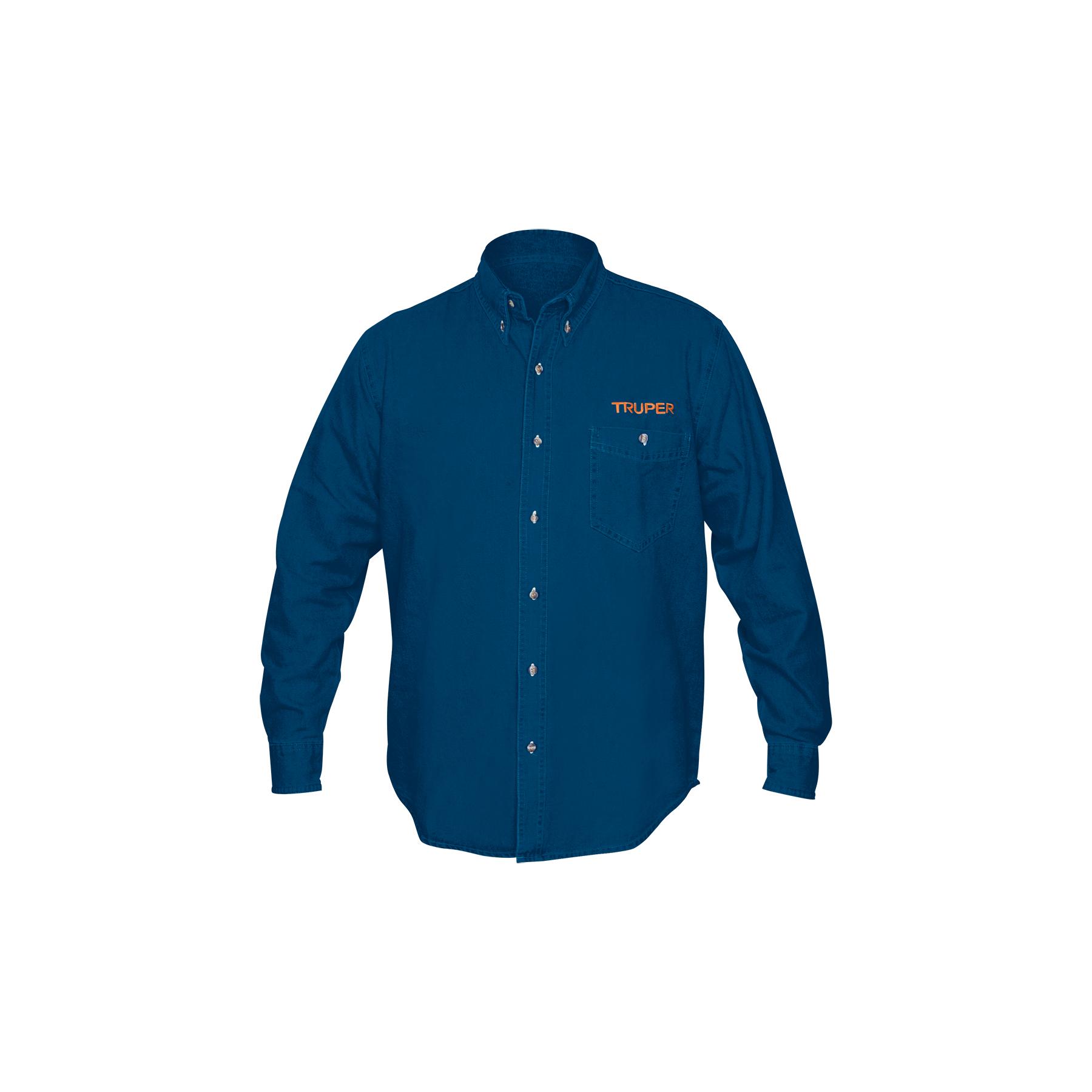 CAMISA DE MEZCLILLA PARA CABALLERO, MANGA LARGA TALLA M