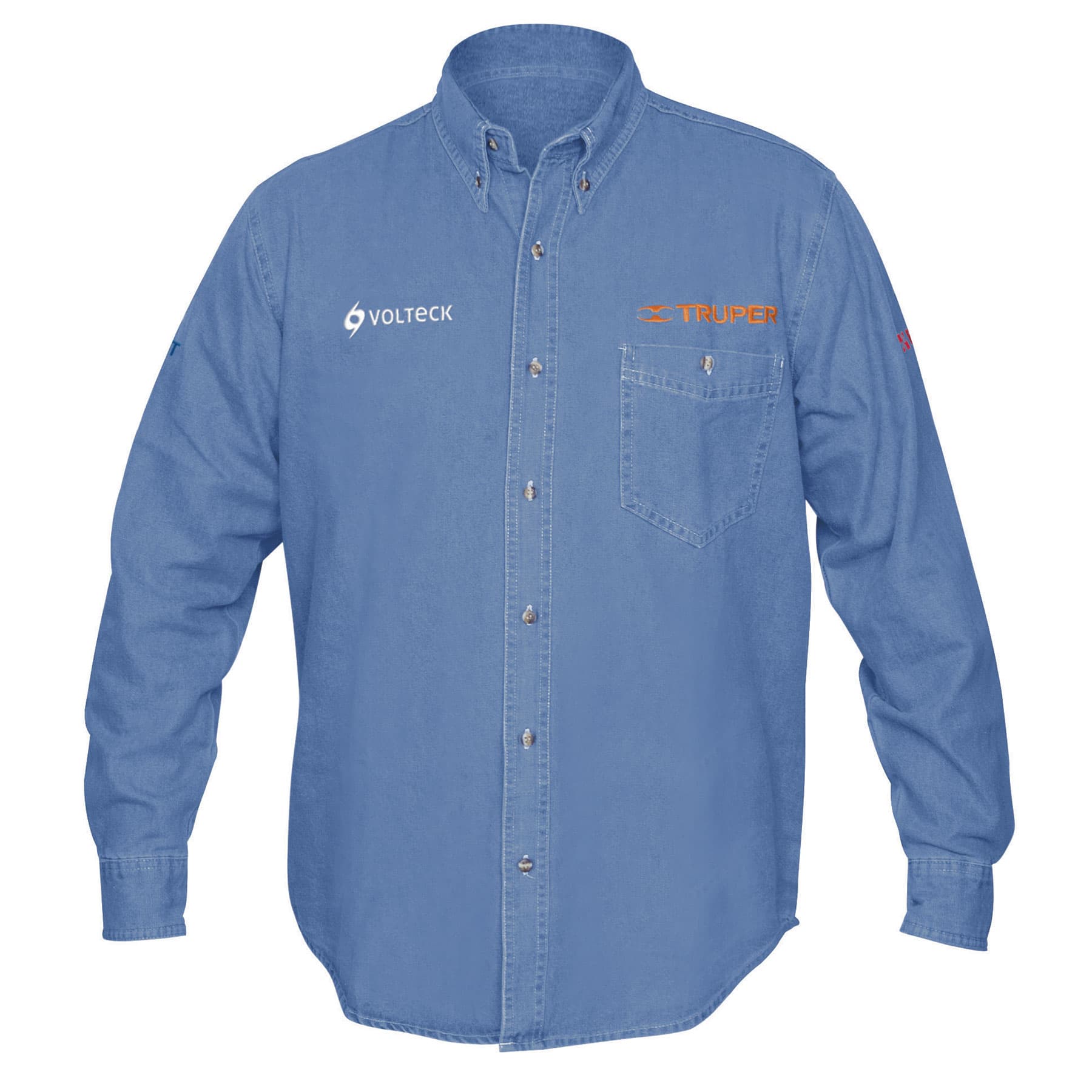 CAMISA DE MEZCLILLA PARA CABALLERO, MANGA LARGA, TALLA EG