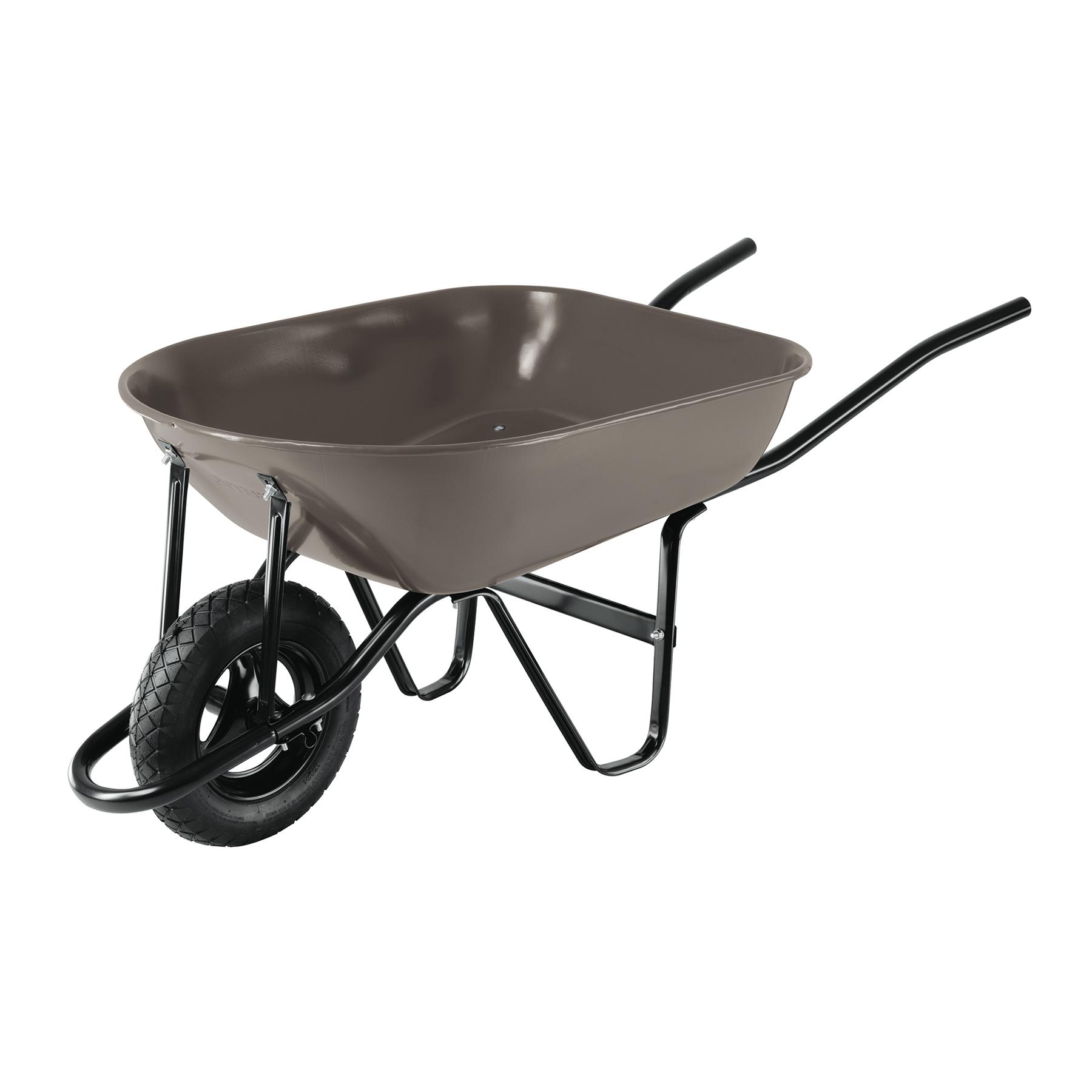 CARRETILLA 5.5 FT3 GRIS NEUMÁTICA, BASTIDOR TUBULAR,PRETUL