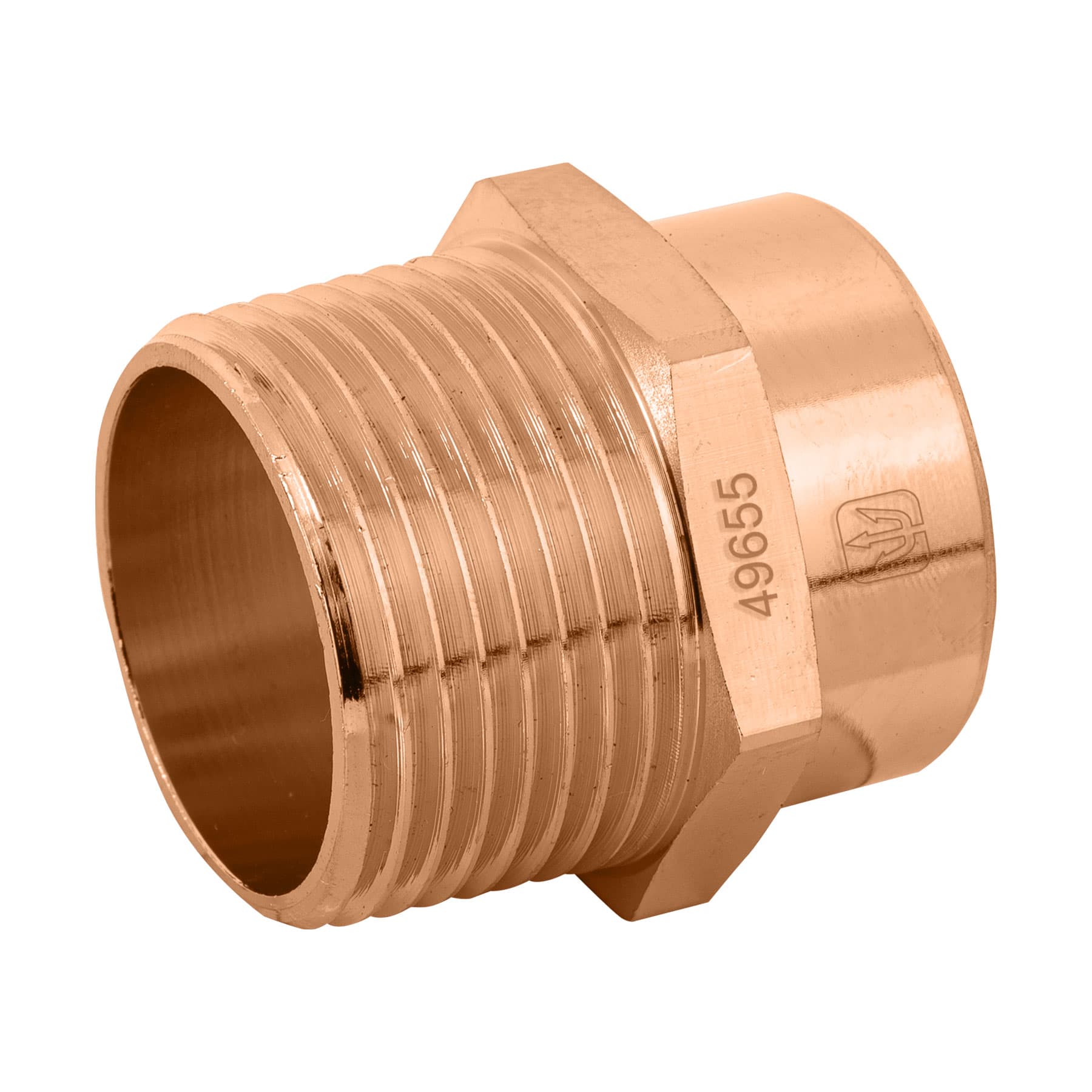 CONECTOR DE COBRE, ROSCA EXTERIOR 1', FOSET