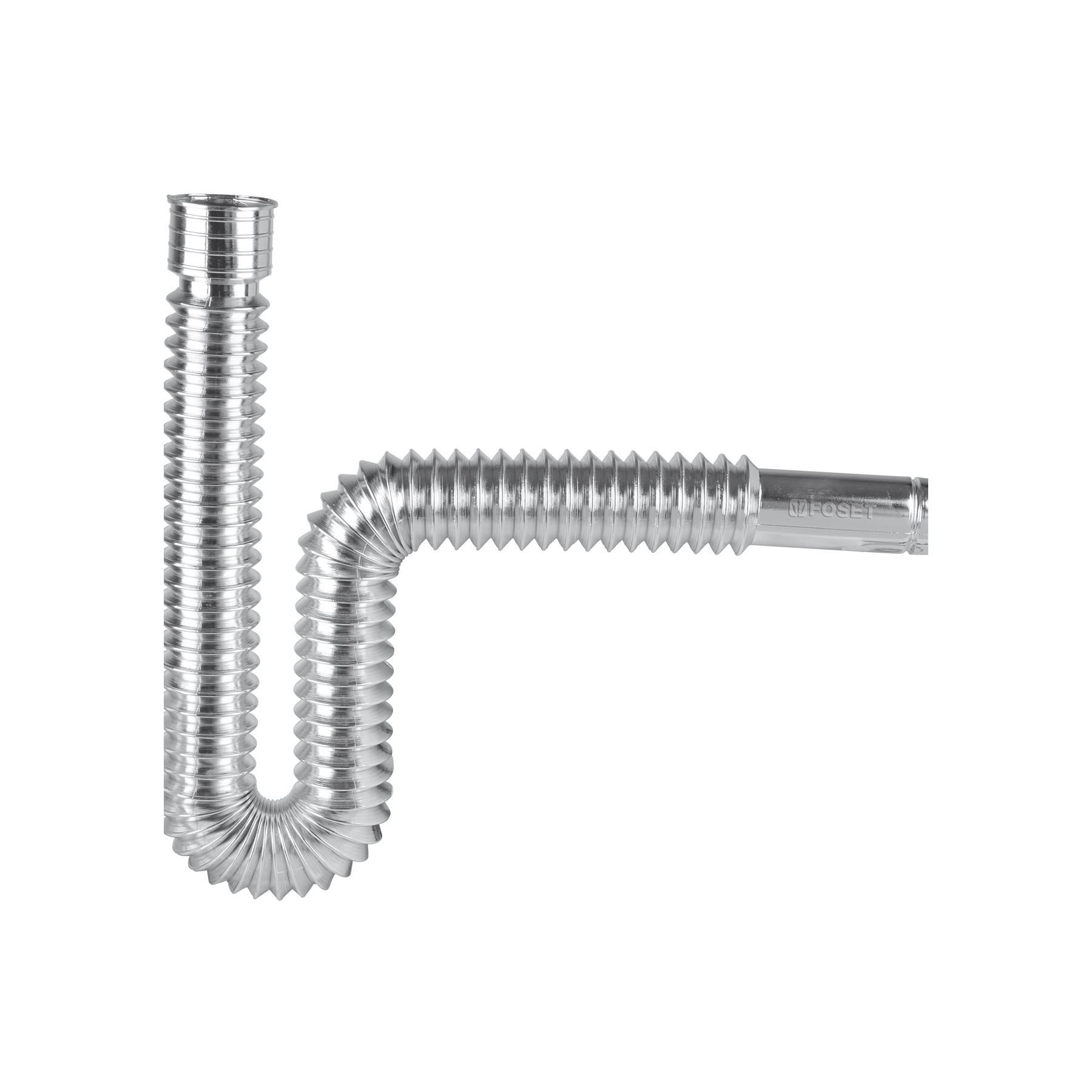 CÉSPOL FLEXIBLE P/LAVABO Y FREGADERO, POLIETILENO, CROMO