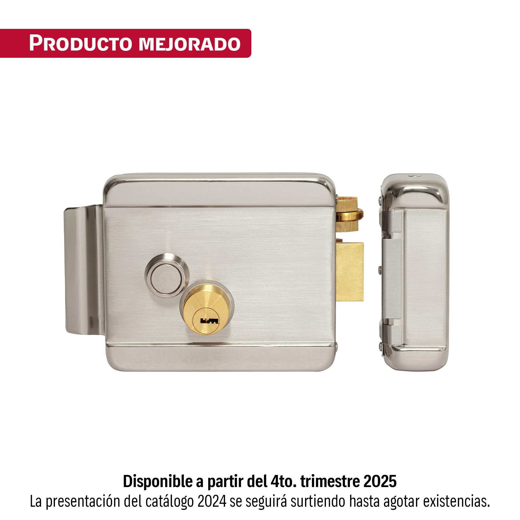 CERRADURA ELECTROMECÁNICA CON BOTÓN, DERECHA, HERMEX