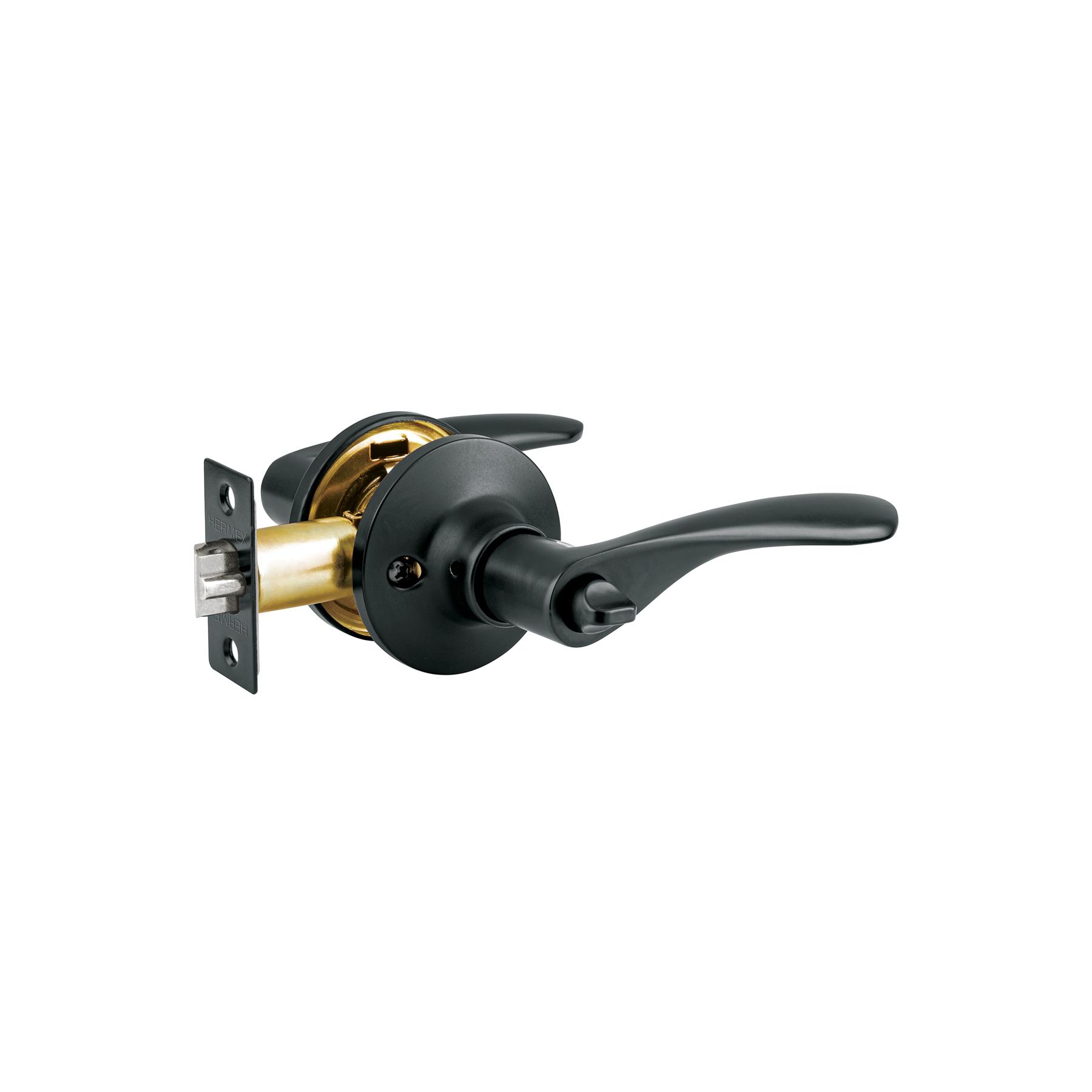 CERRADURA DE MANIJA PARA RECÁMARA ACABADO NEGRO