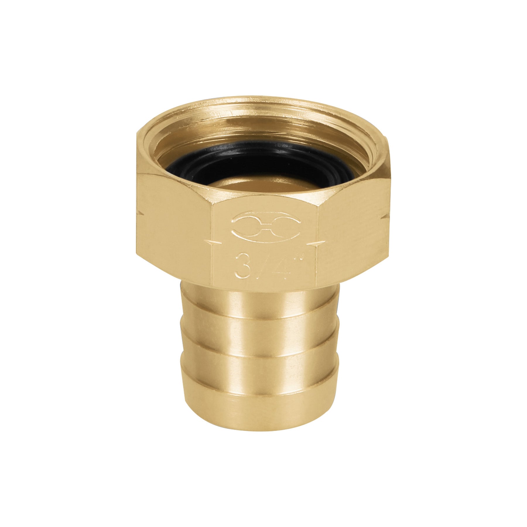 CONECTOR 3/4' HEMBRA DE LATÓN SÓLIDO PARA MANGUERA, TRUPER