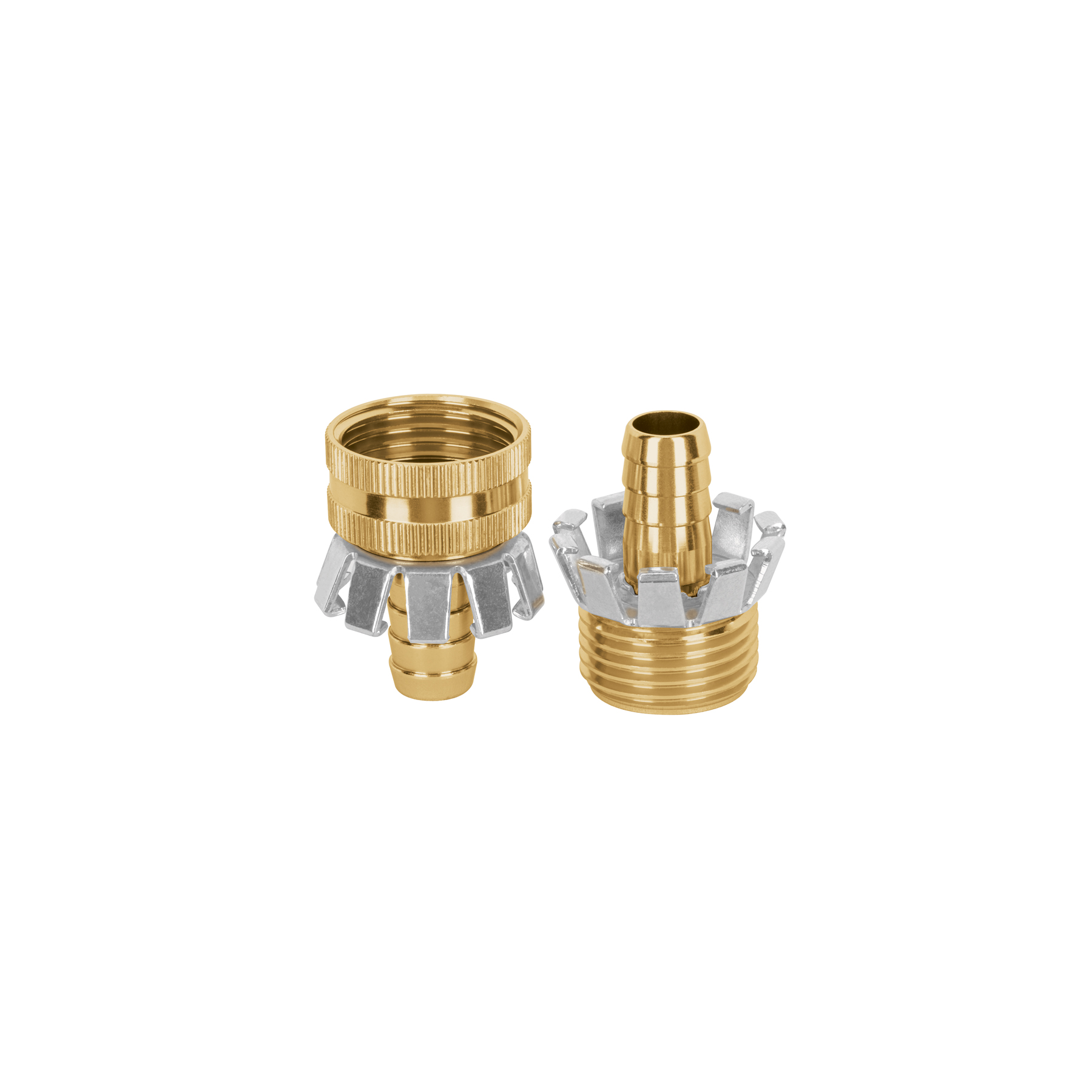 JUEGO DE CONECTORES 1/2' MACHO/HEMBRA TIPO GARRA DE ALUMINIO