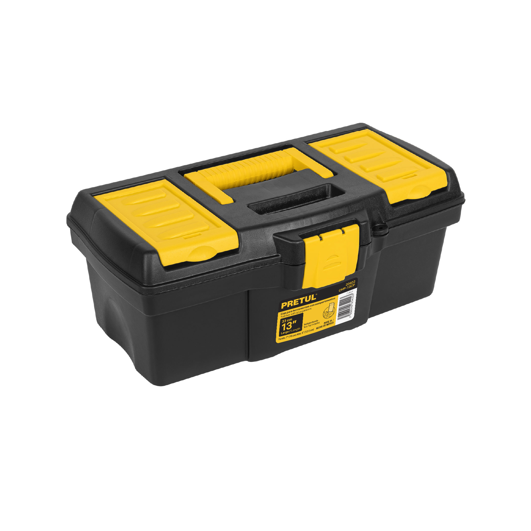 CAJA PARA HERRAMIENTA DE 13' CON COMPARTIMENTOS, PRETUL