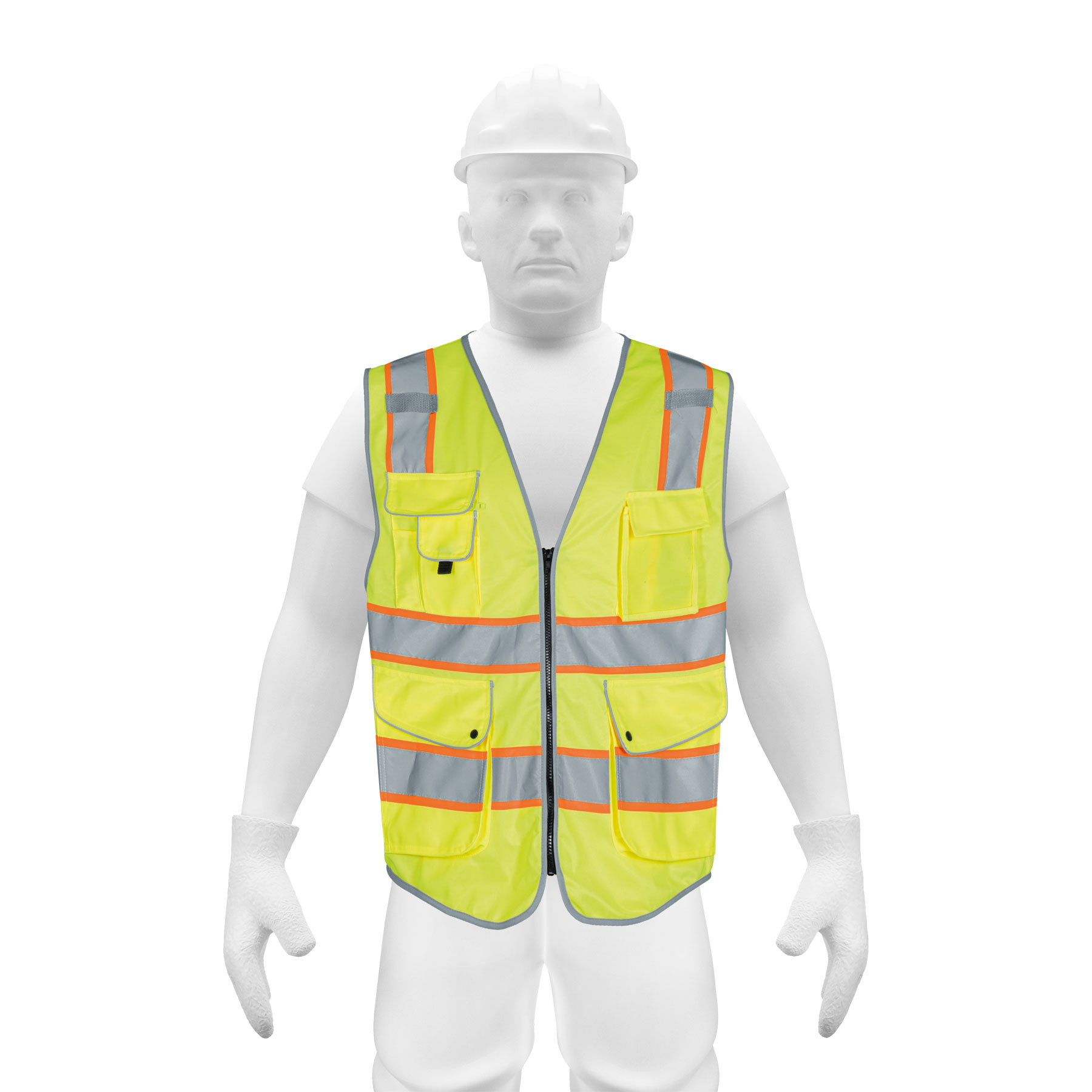 CHALECO DE SEGURIDAD DE ALTA VISIBILIDAD, VERDE, MEDIANO