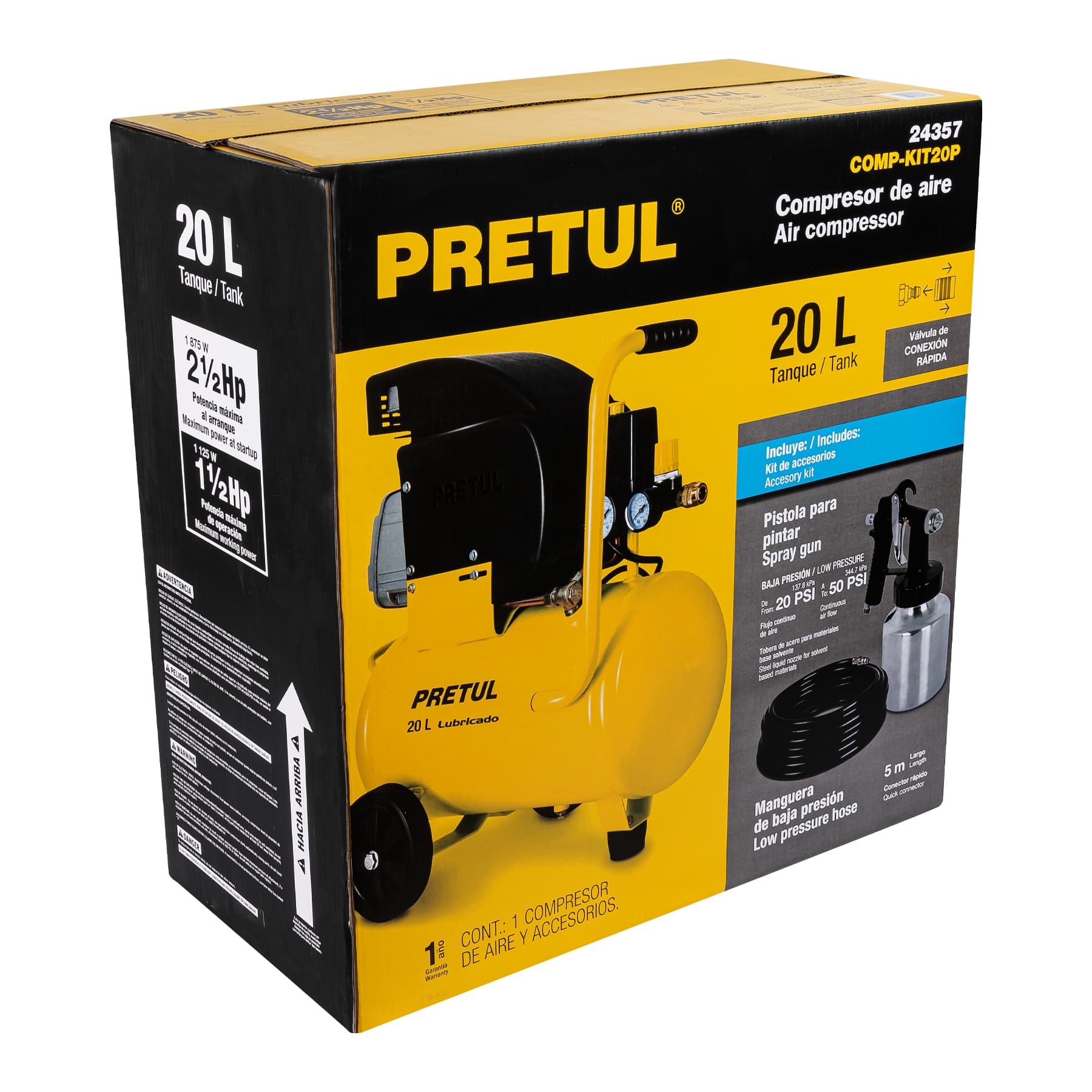 CAJA DE EMPAQUE DE REPUESTO PARA COMP-KIT20P, PRETUL