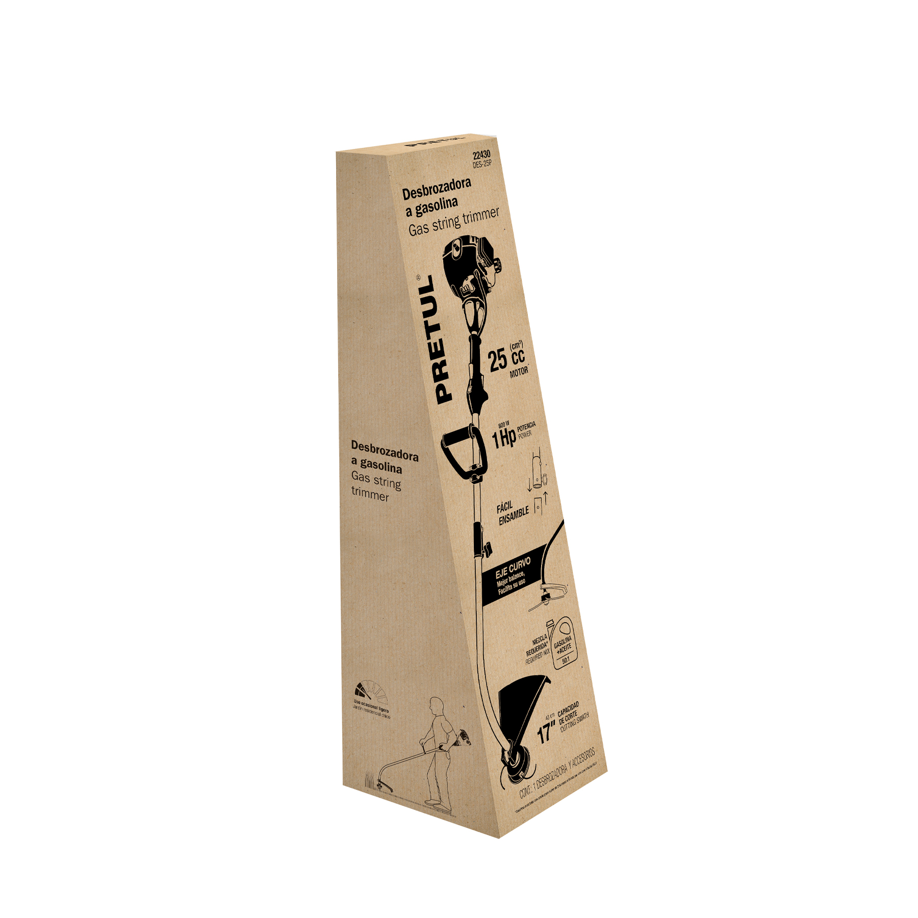 CAJA DE EMPAQUE DE REPUESTO PARA DES-25P, PRETUL