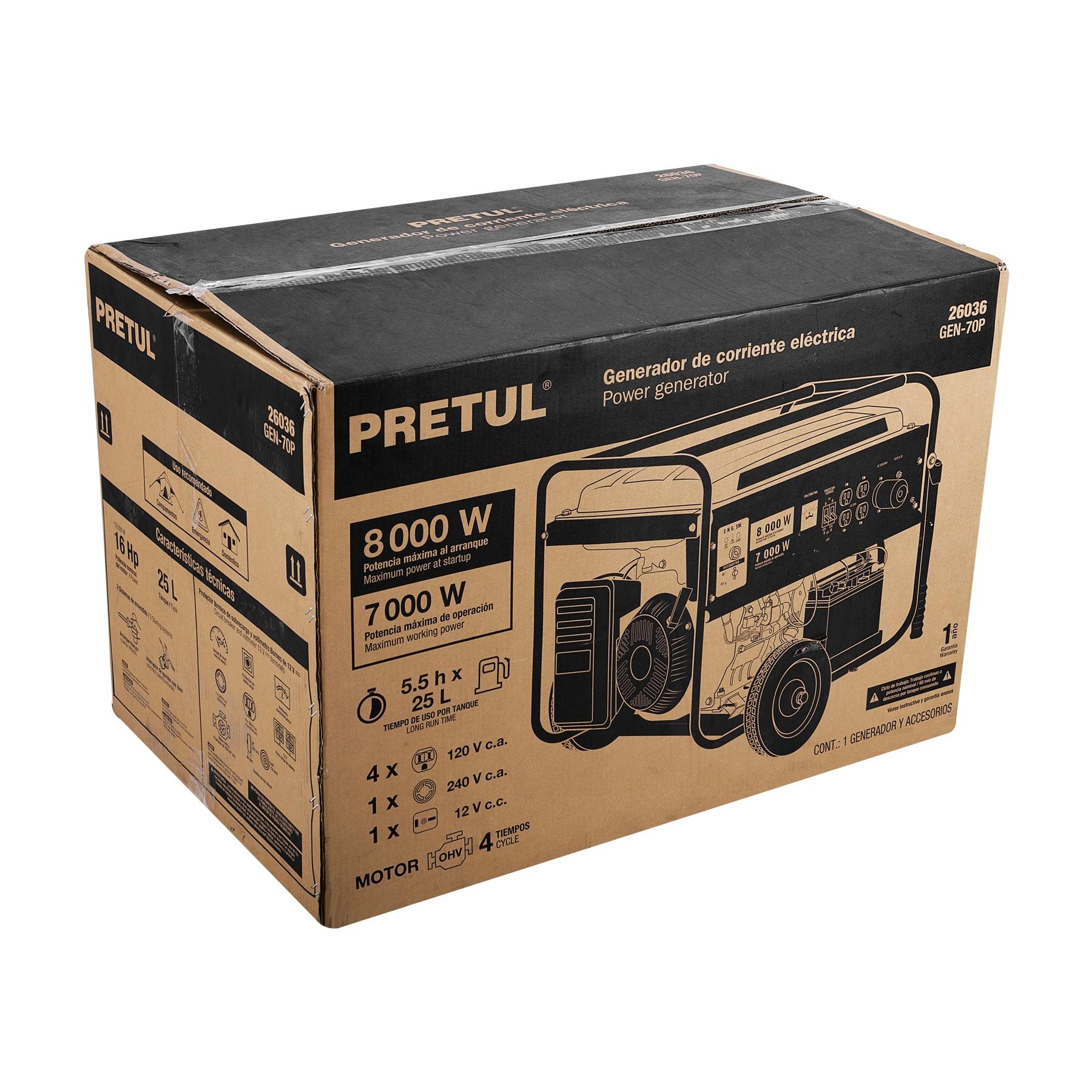 CAJA DE EMPAQUE DE REPUESTO GEN-70P, PRETUL