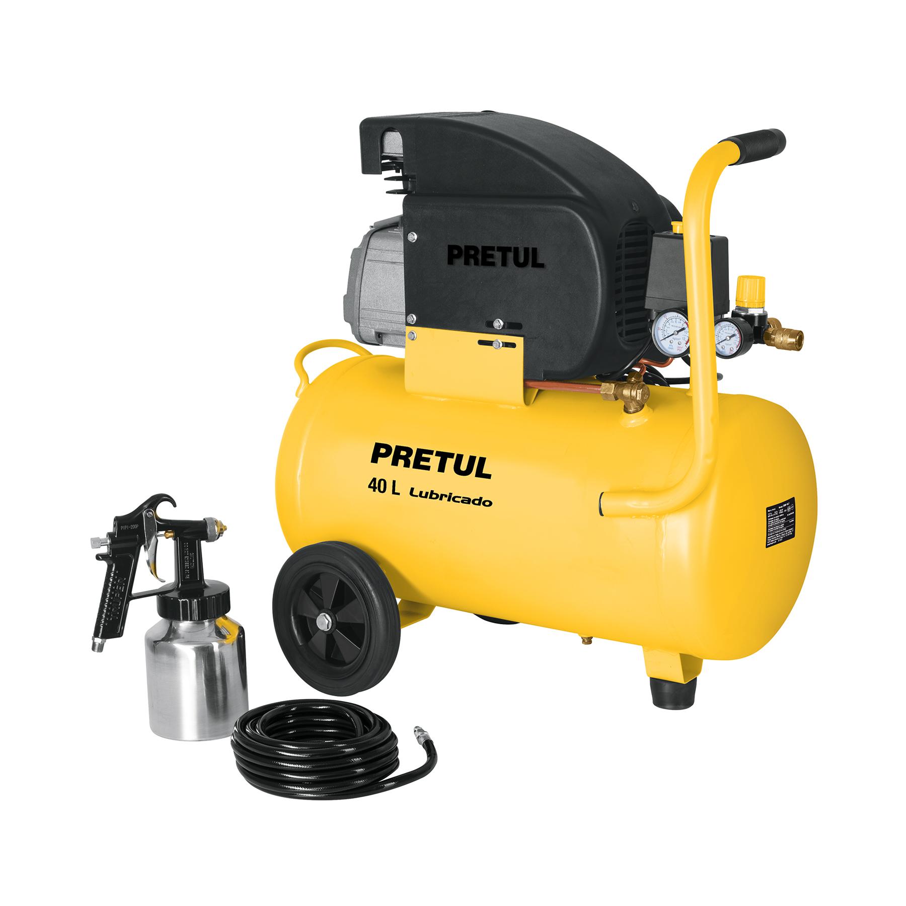 KIT, COMPRESOR 40 L, MANGUERA DE PVC Y PISTOLA, PRETUL