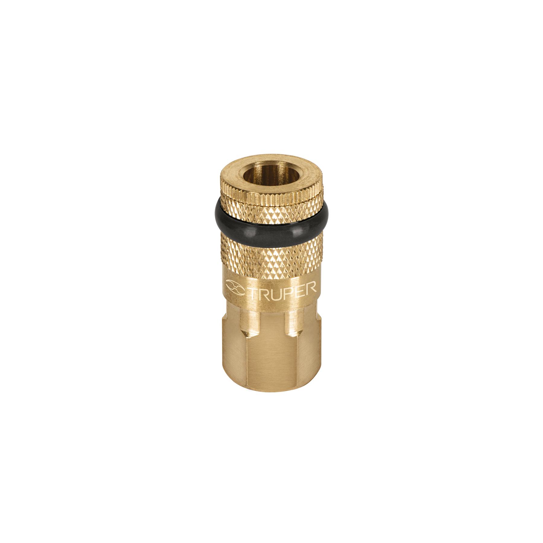 COPLE DE LATÓN, CUERDA 1/4 NPT, HEMBRA, TRUPER