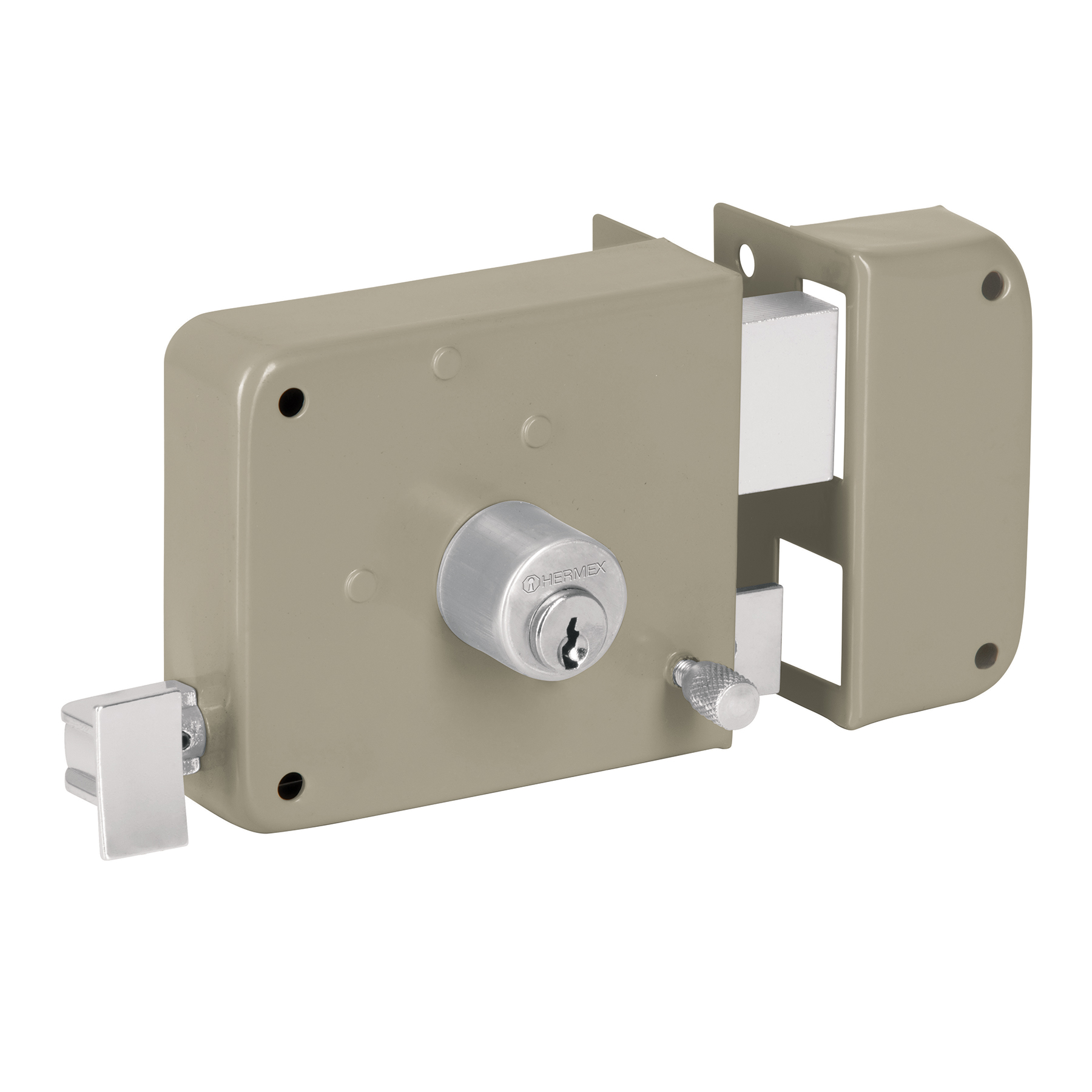 CERRADURA SOBREPONER DER INSTALA-FÁCIL, CAJA, HERMEX BASIC