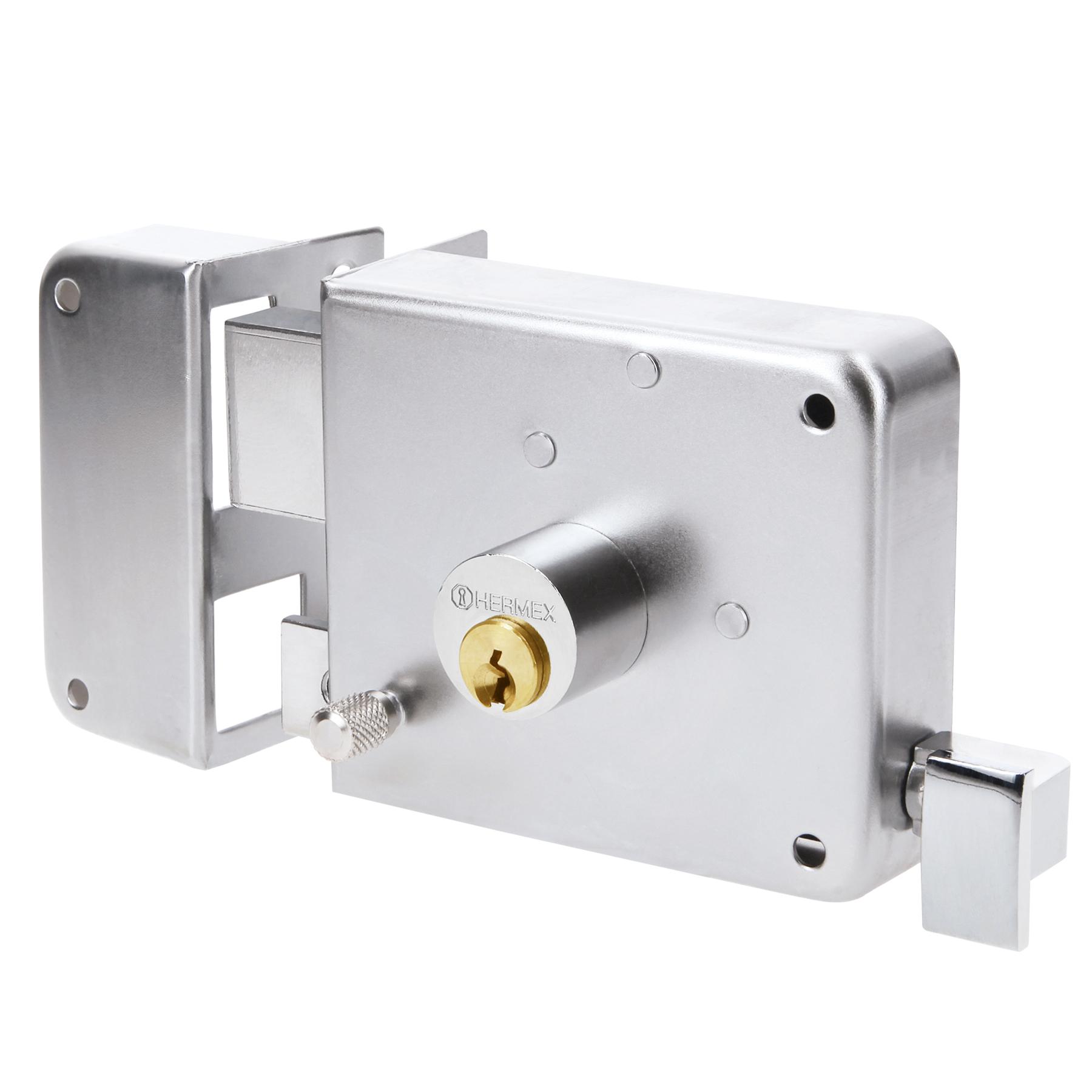 CERRADURA SOBREPONER IZQ INSTALA-FÁCIL, CROMADA, TRADICIONAL