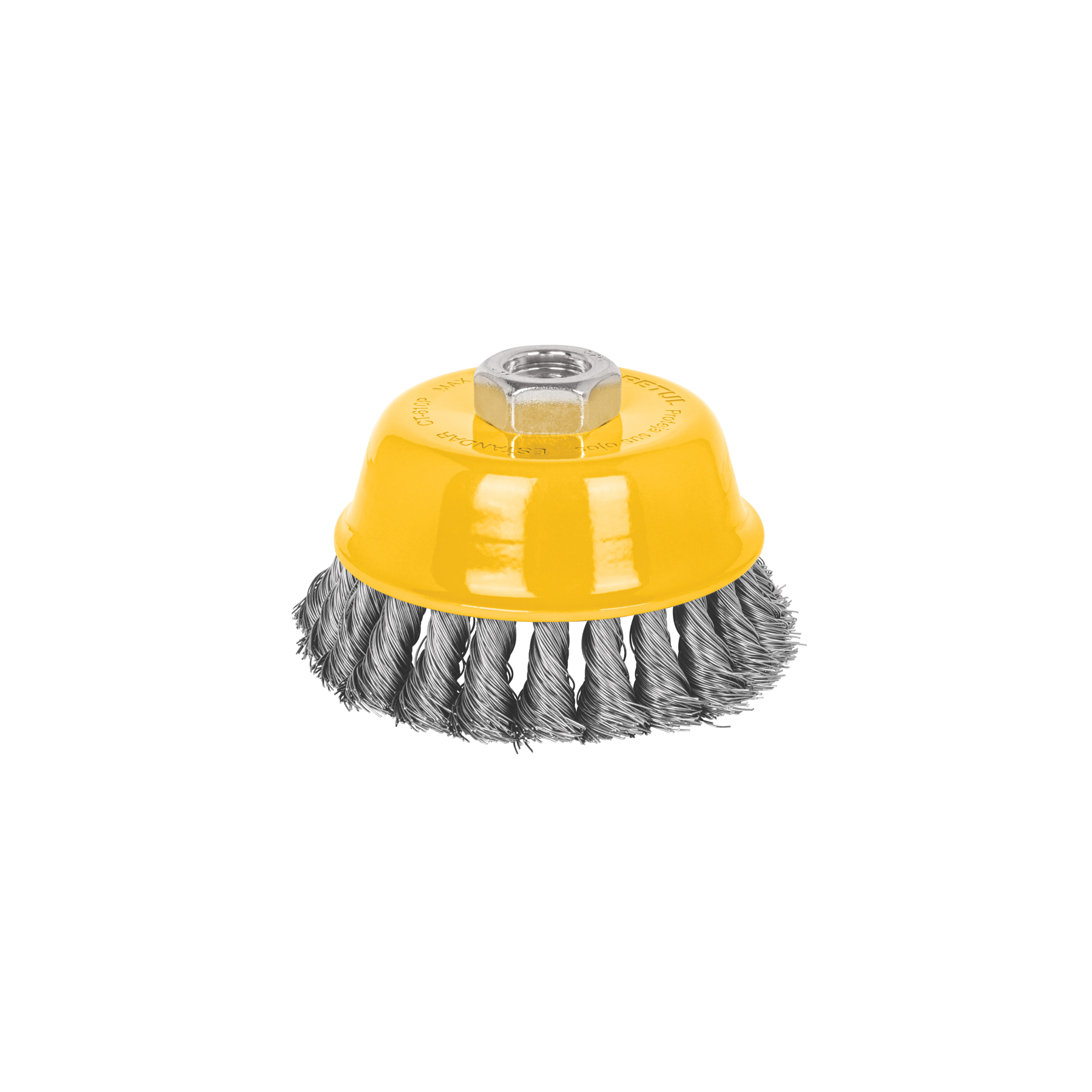 "CARDA COPA TRENZADO FINO 4"", EJE 5/8""-11"