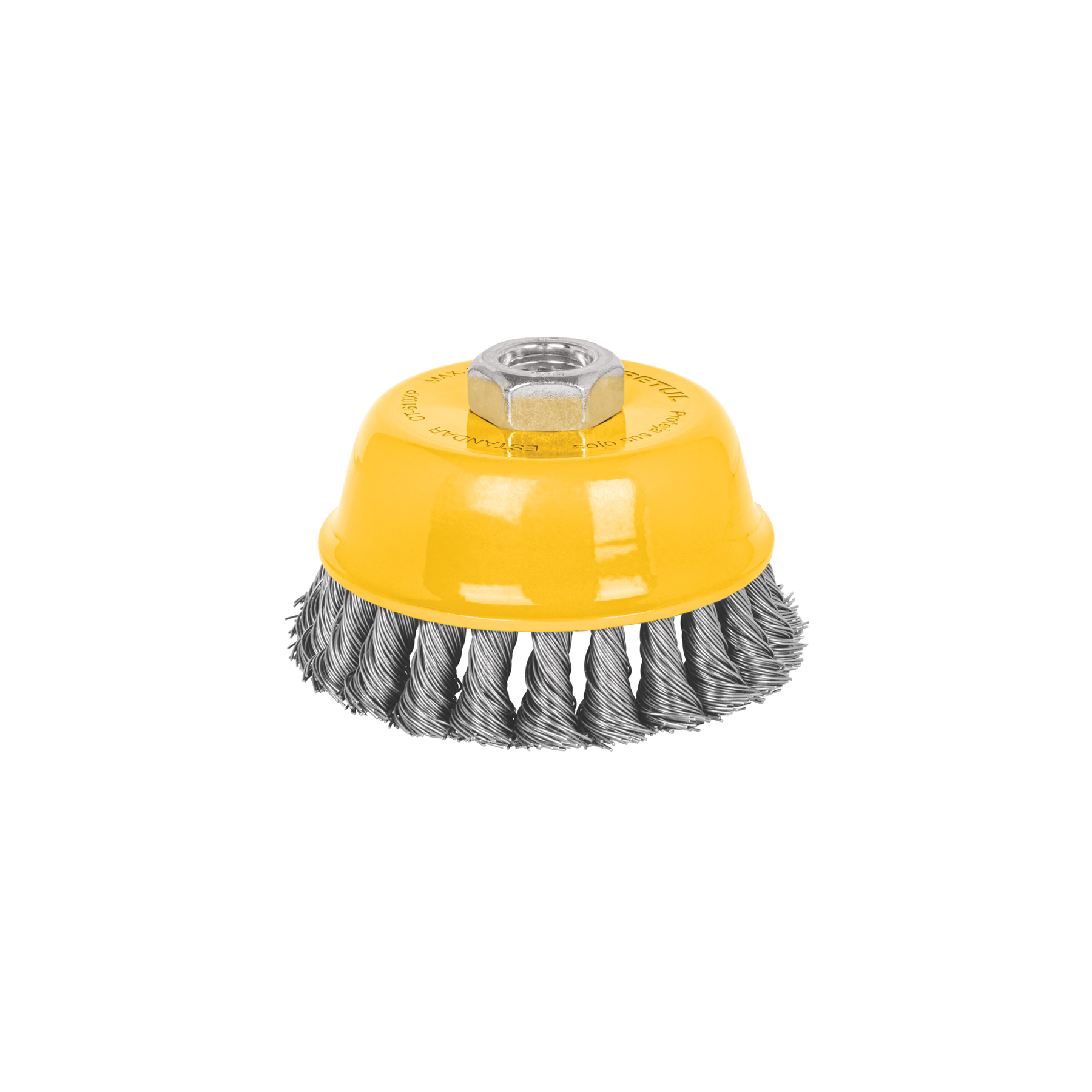 "CARDA COPA TRENZADO GRUESO 4"", EJE 5/8""-11"