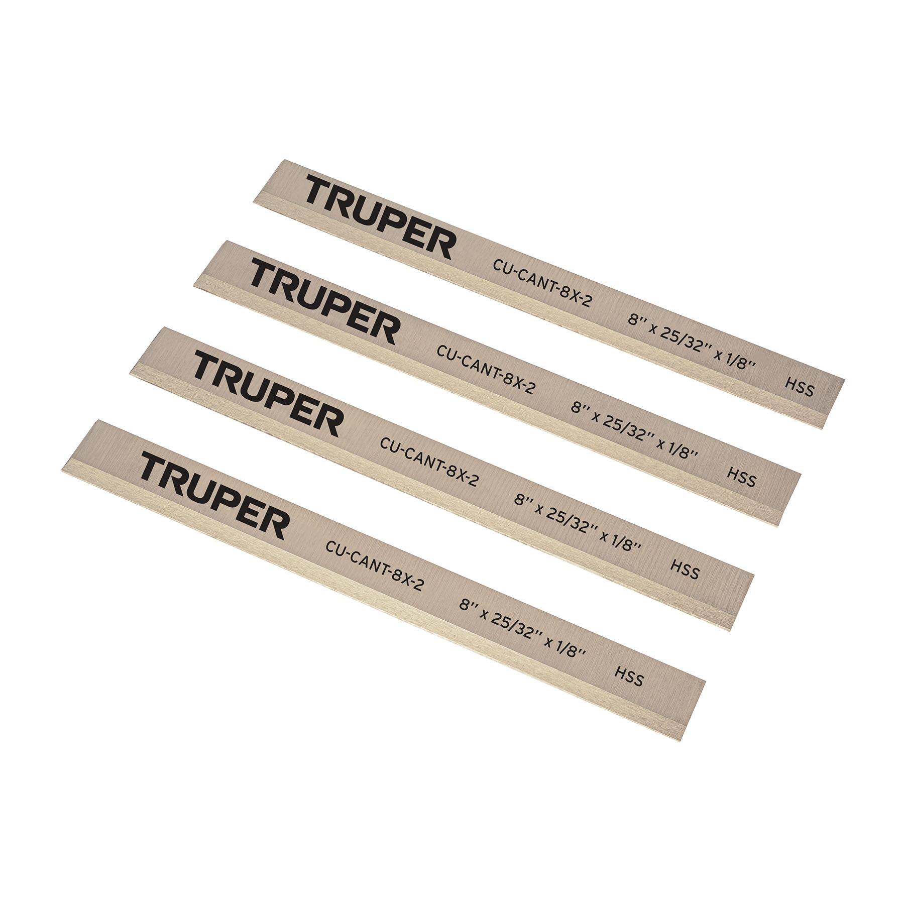 CAJA CON 4 CUCHILLAS HSS PARA CANTEADORA CANT-8X-2, TRUPER