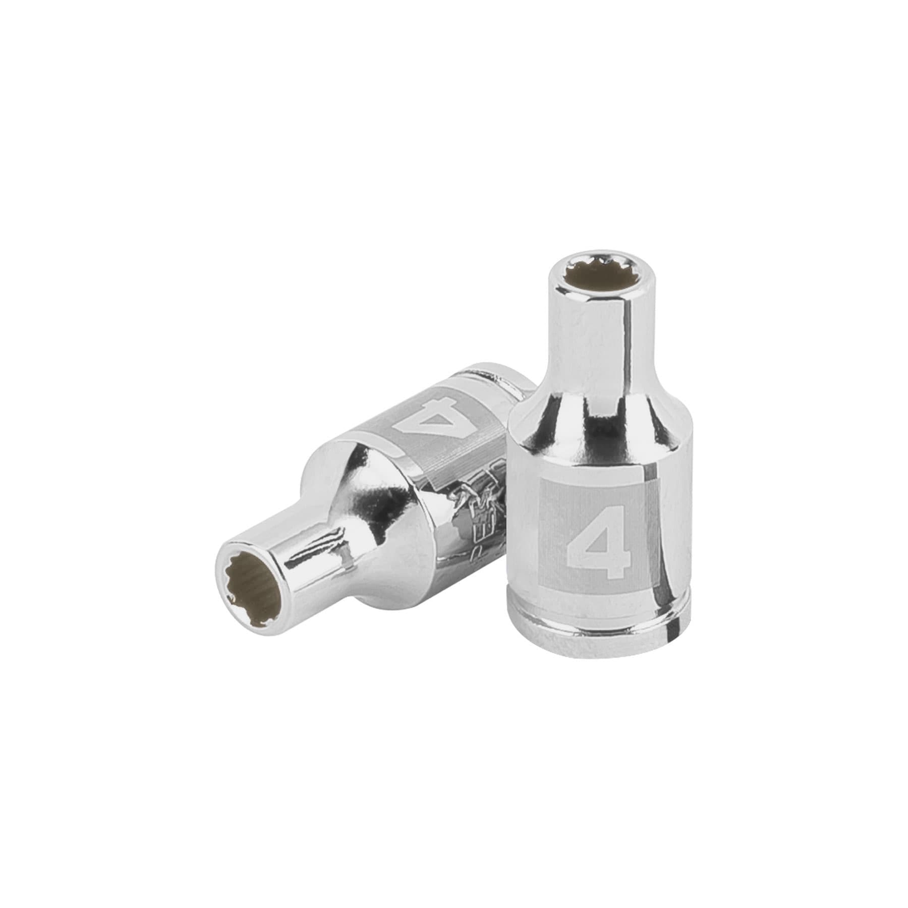 DADO DE 4 MM, 12 PUNTAS, CUADRO 1/4', TRUPER