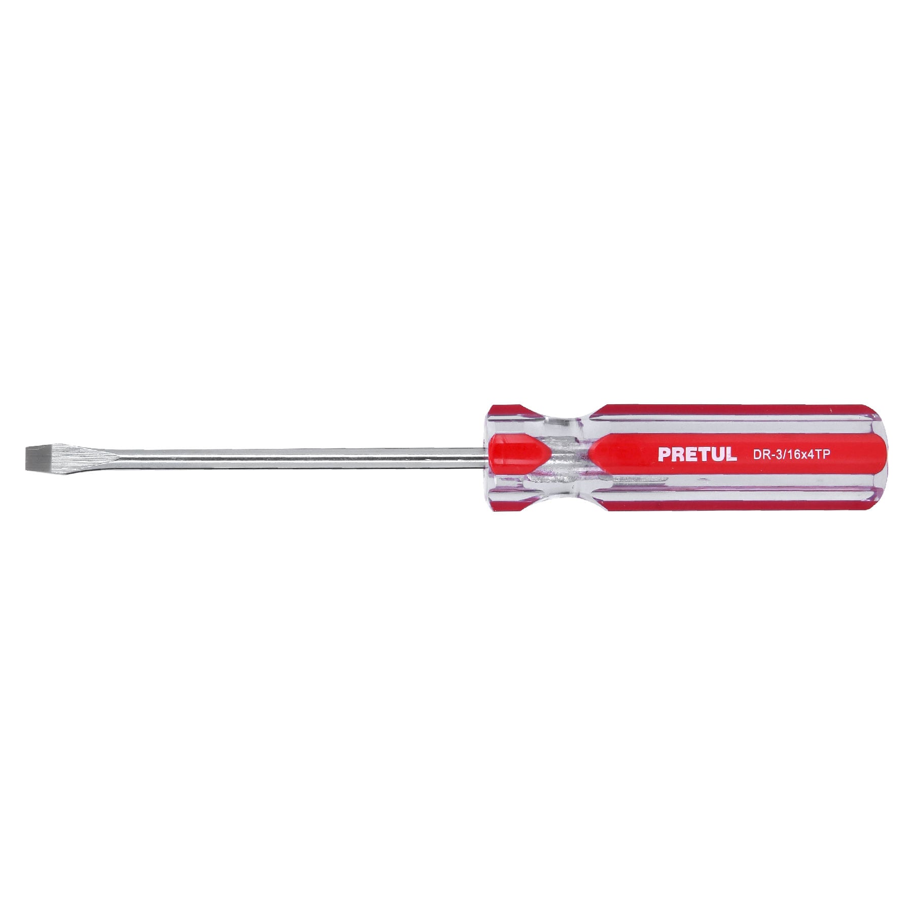 DESARMADOR PLANO 3/16 X 4' MANGO DE PVC, PRETUL