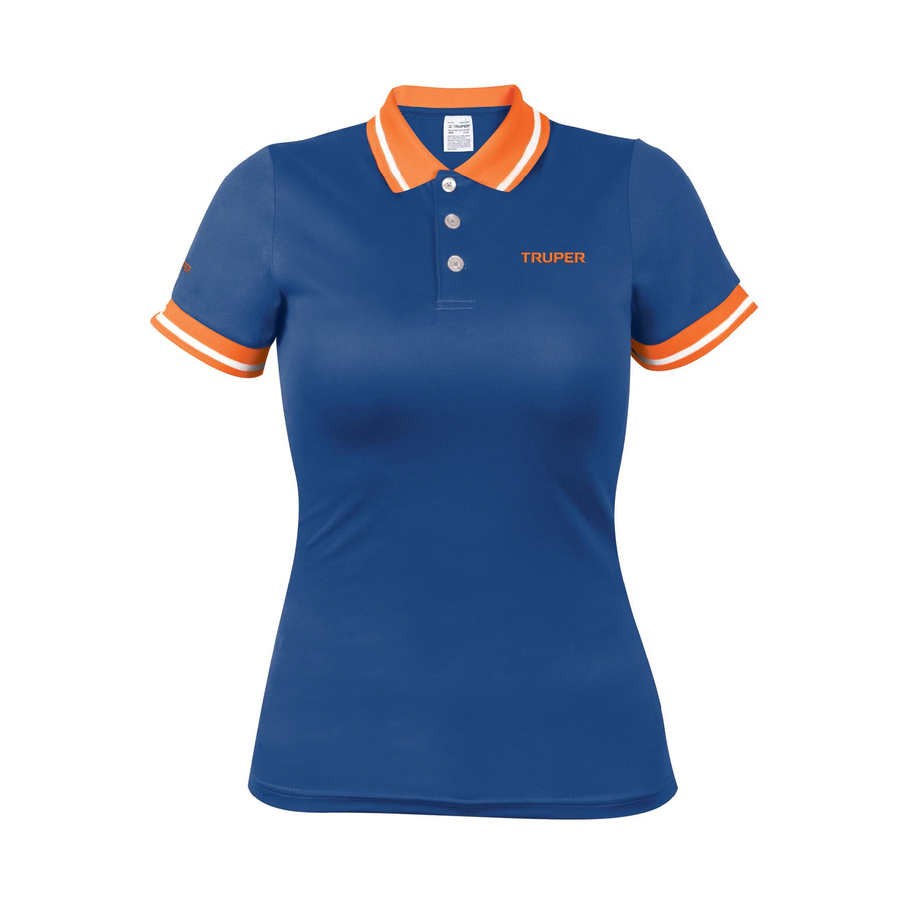 PLAYERA POLO PERFORMANCE AZUL, PARA DAMA, TALLA CH, TRUPER