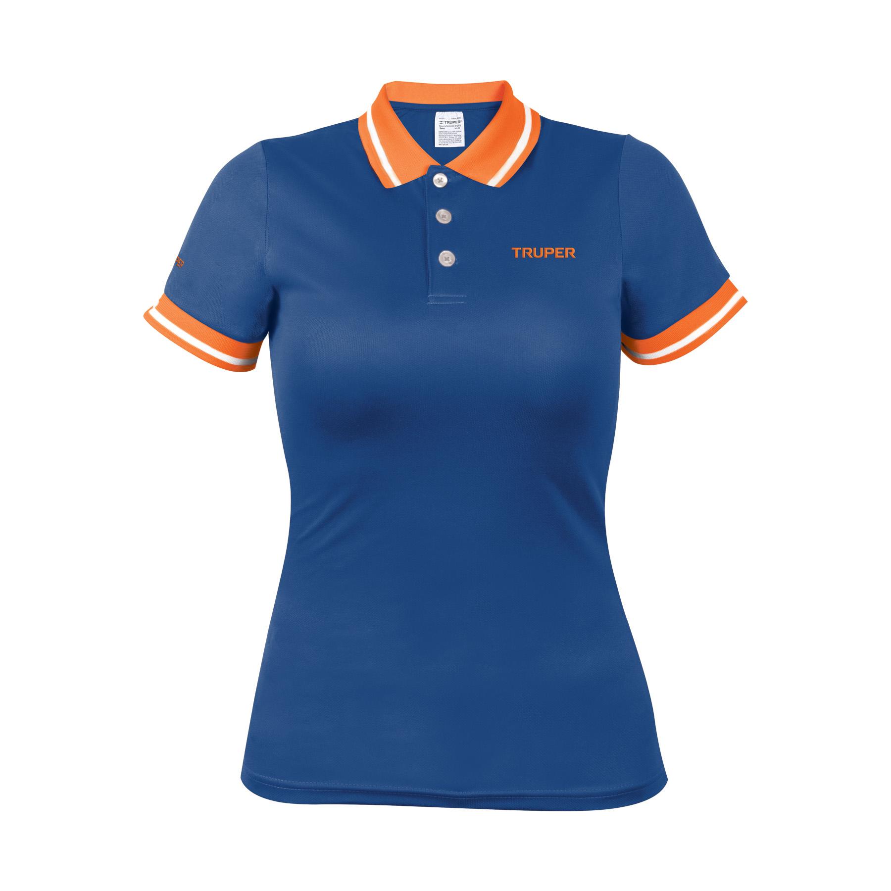 PLAYERA POLO PERFORMANCE AZUL, PARA DAMA, TALLA G, TRUPER
