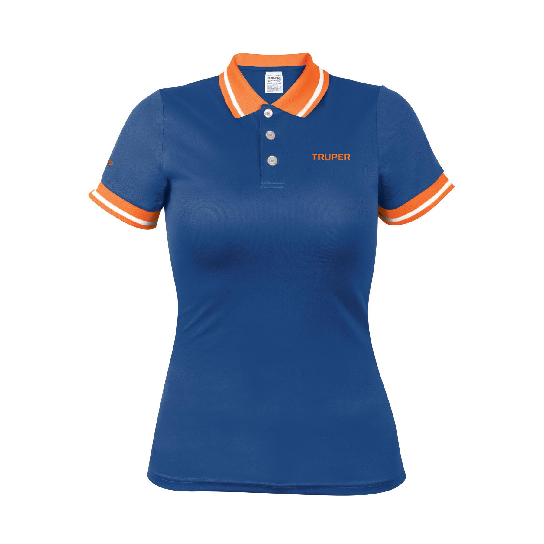 PLAYERA POLO PERFORMANCE AZUL, PARA DAMA, TALLA M, TRUPER