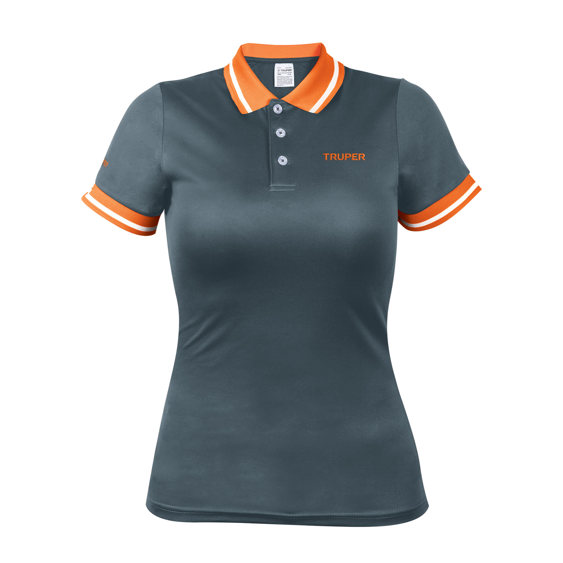 PLAYERA POLO PERFORMANCE GRIS, PARA DAMA, TALLA M, TRUPER