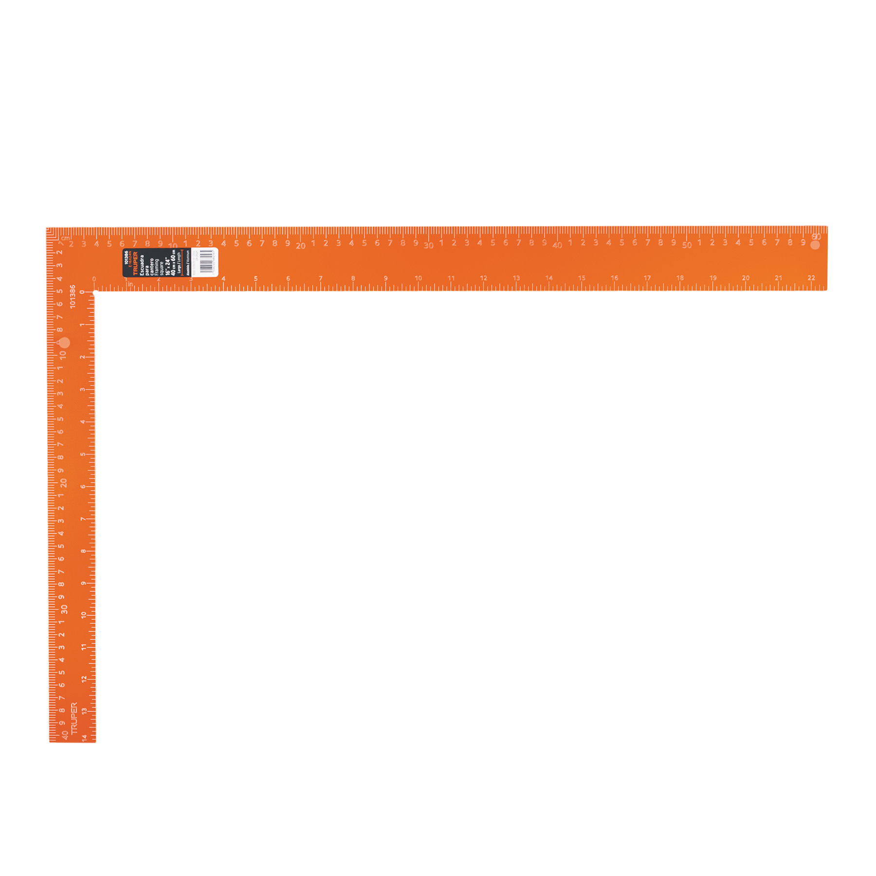 ESCUADRA 16'X24' DE ALUMINIO COLOR NARANJA PARA CANTERO