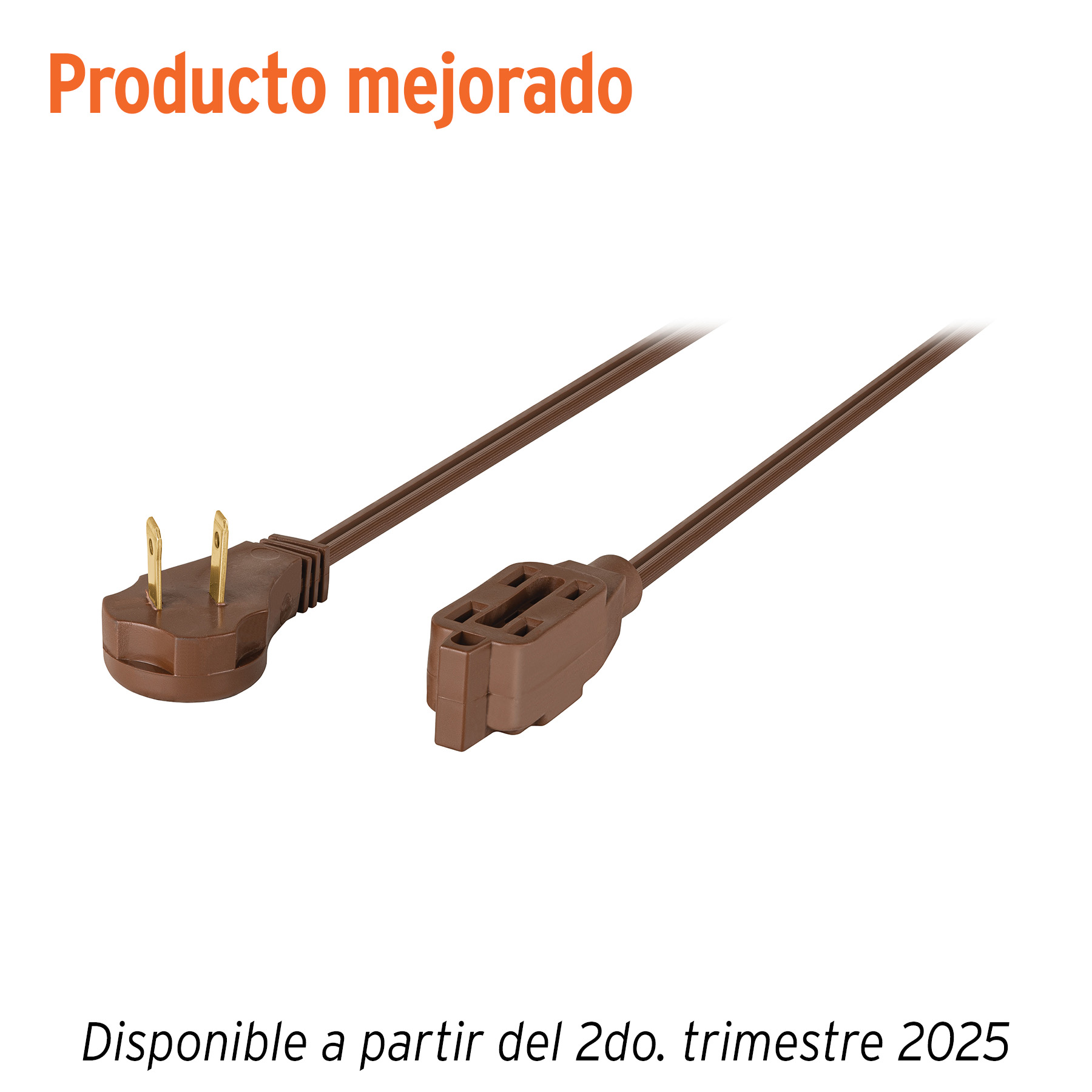 EXTENSIÓN ELÉCTRICA DOMÉSTICA 3 M CAFÉ CON CLAVIJA PLANA
