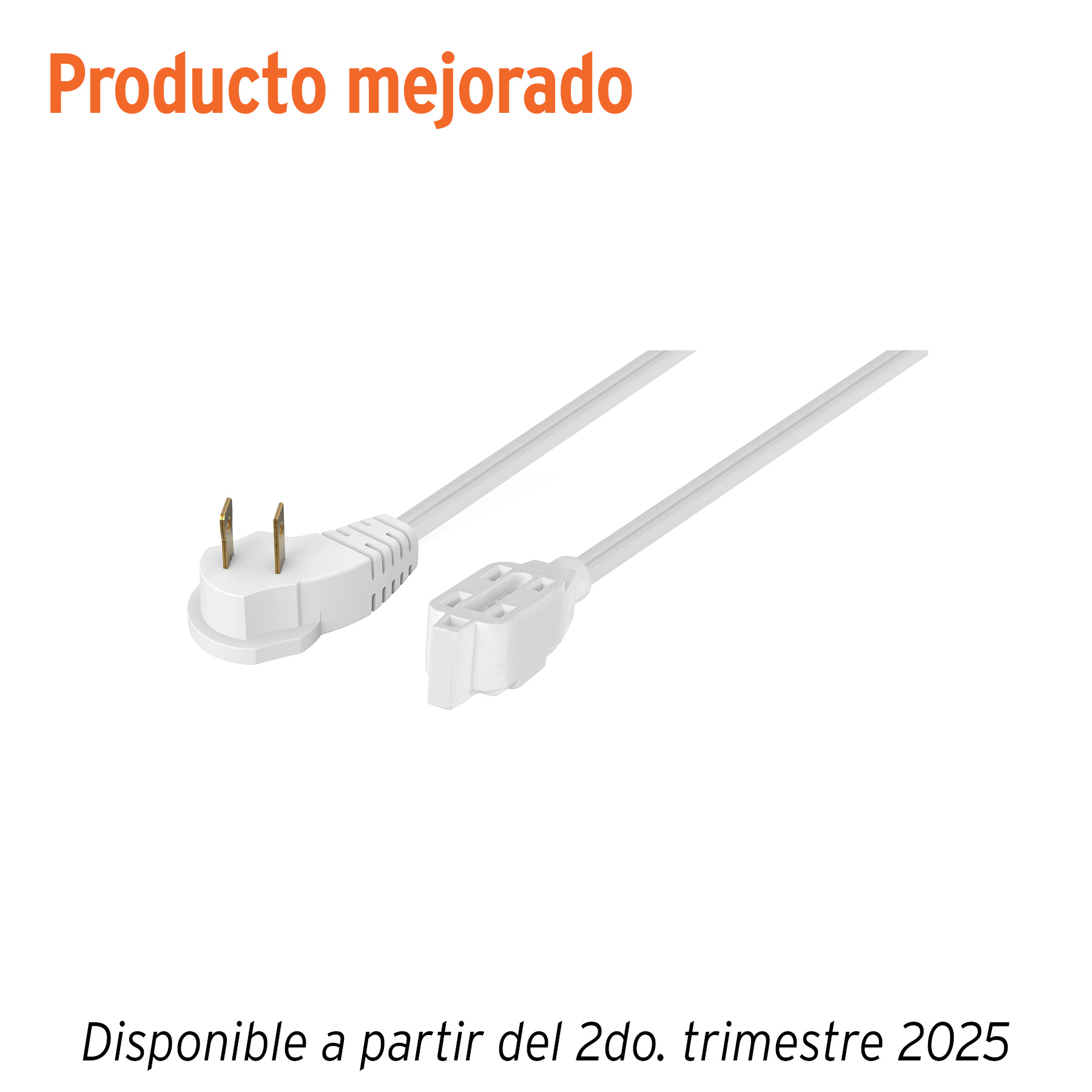 EXTENSIÓN ELÉCTRICA DOMÉSTICA 4 M BLANCA CON CLAVIJA PLANA