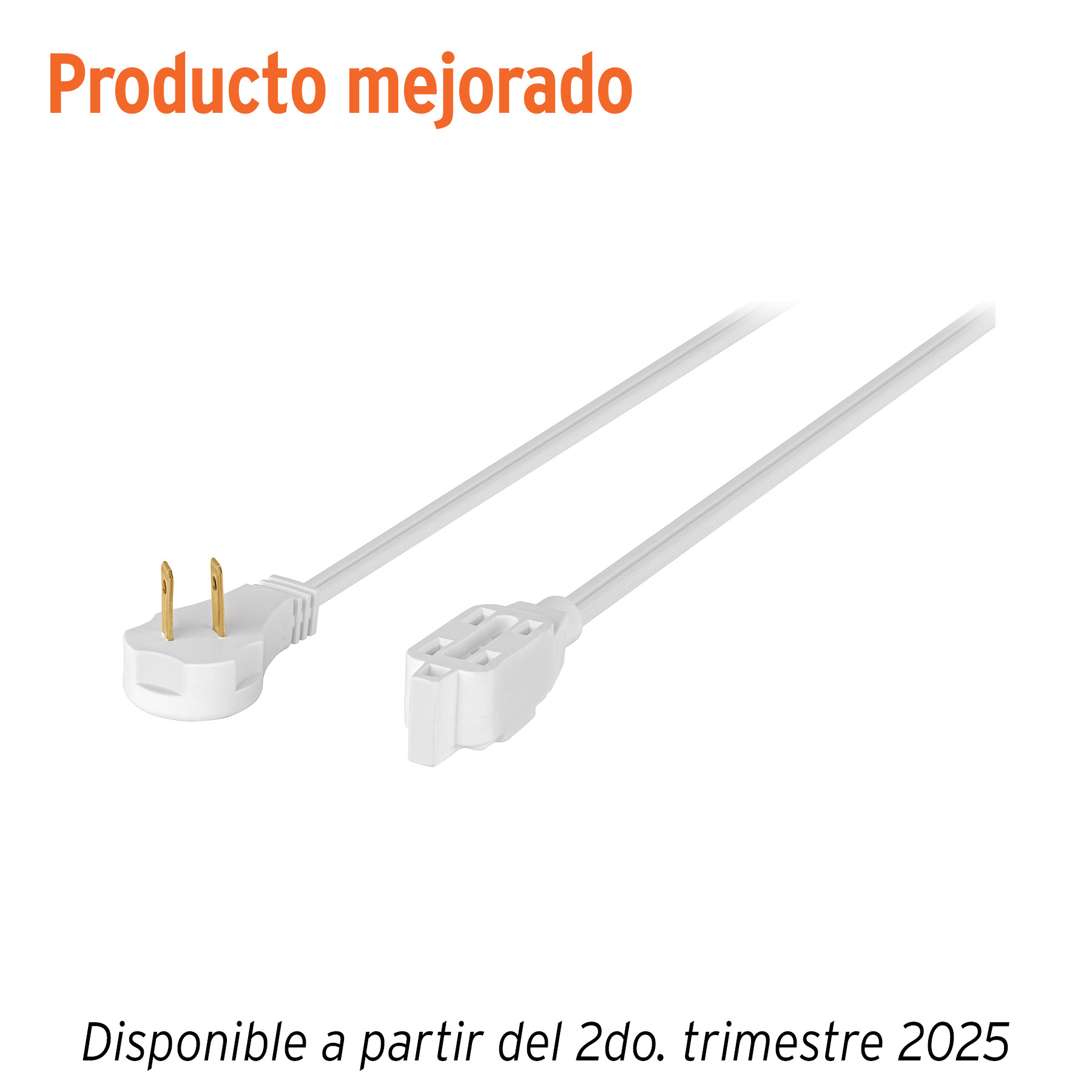 EXTENSIÓN ELÉCTRICA DOMÉSTICA 6 M BLANCA CON CLAVIJA PLANA