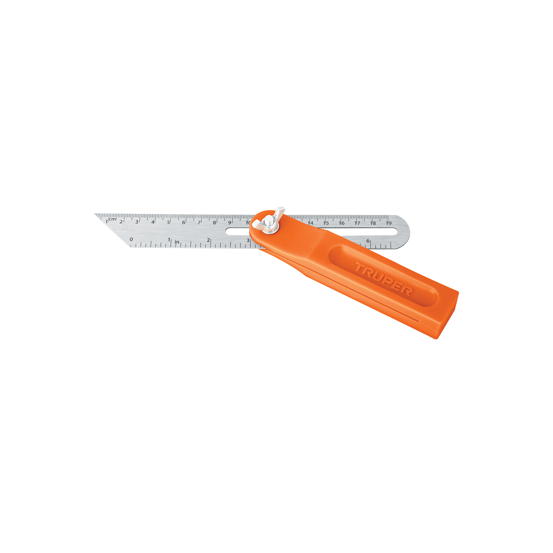 ESCUADRA FALSA D/ACERO INOXIDABLE 19CM / 6' CON MANGO DE ABS