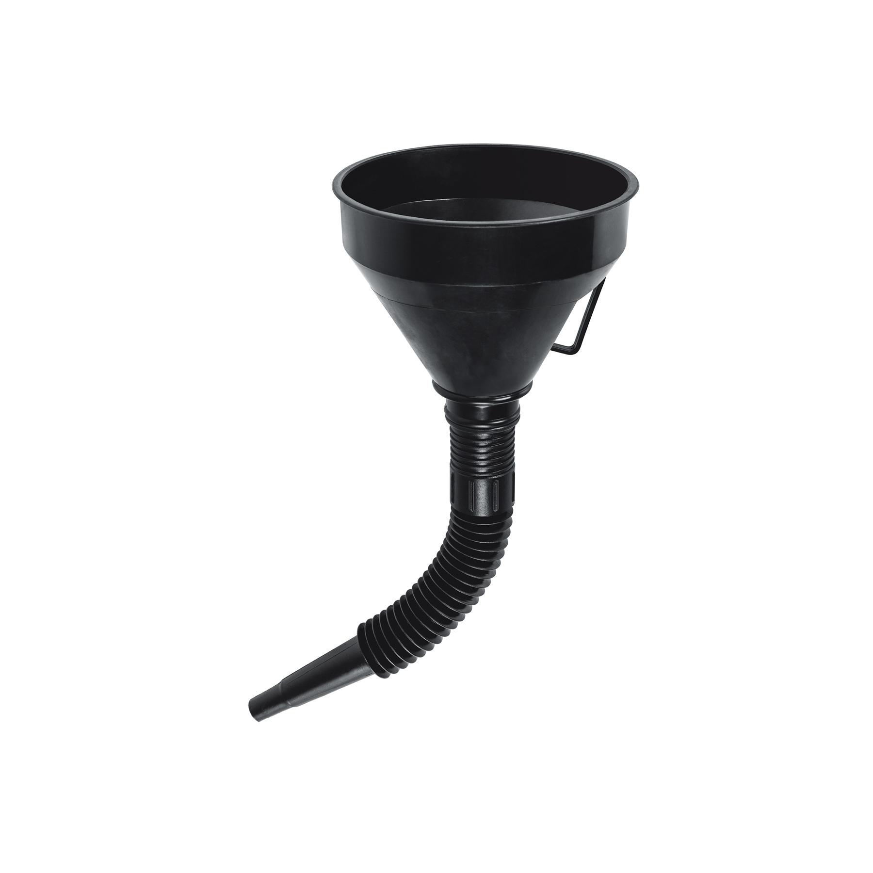 EMBUDO PLÁSTICO 500 ML, CUELLO FLEXIBLE CON FILTRO, TRUPER